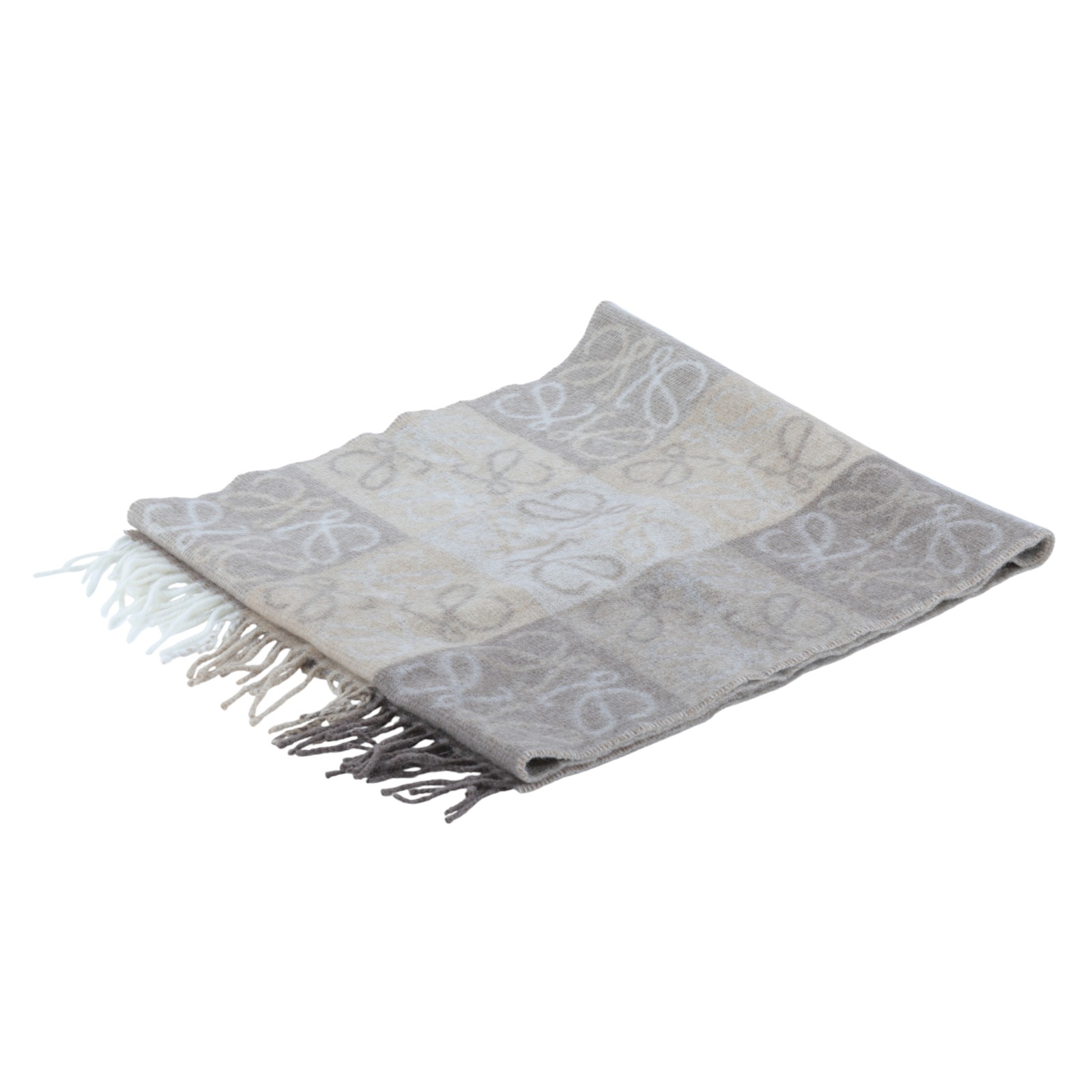 羅意威 LOEWE 圍巾 喀什米爾羊毛 F810487X17 奶茶色ANAGRAM圍巾 無附屬品