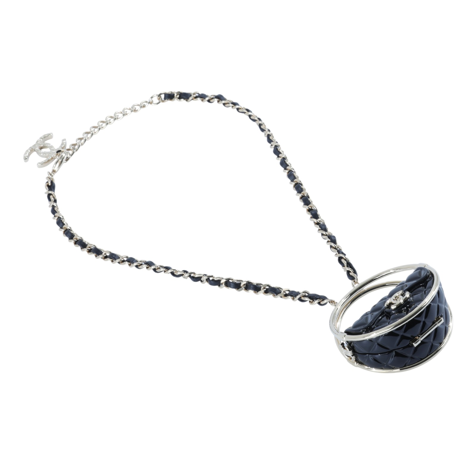 香奈兒 CHANEL 項鍊 飾品 AB9845AB9845/B23C 黑金圓環包包長項鍊 防塵袋