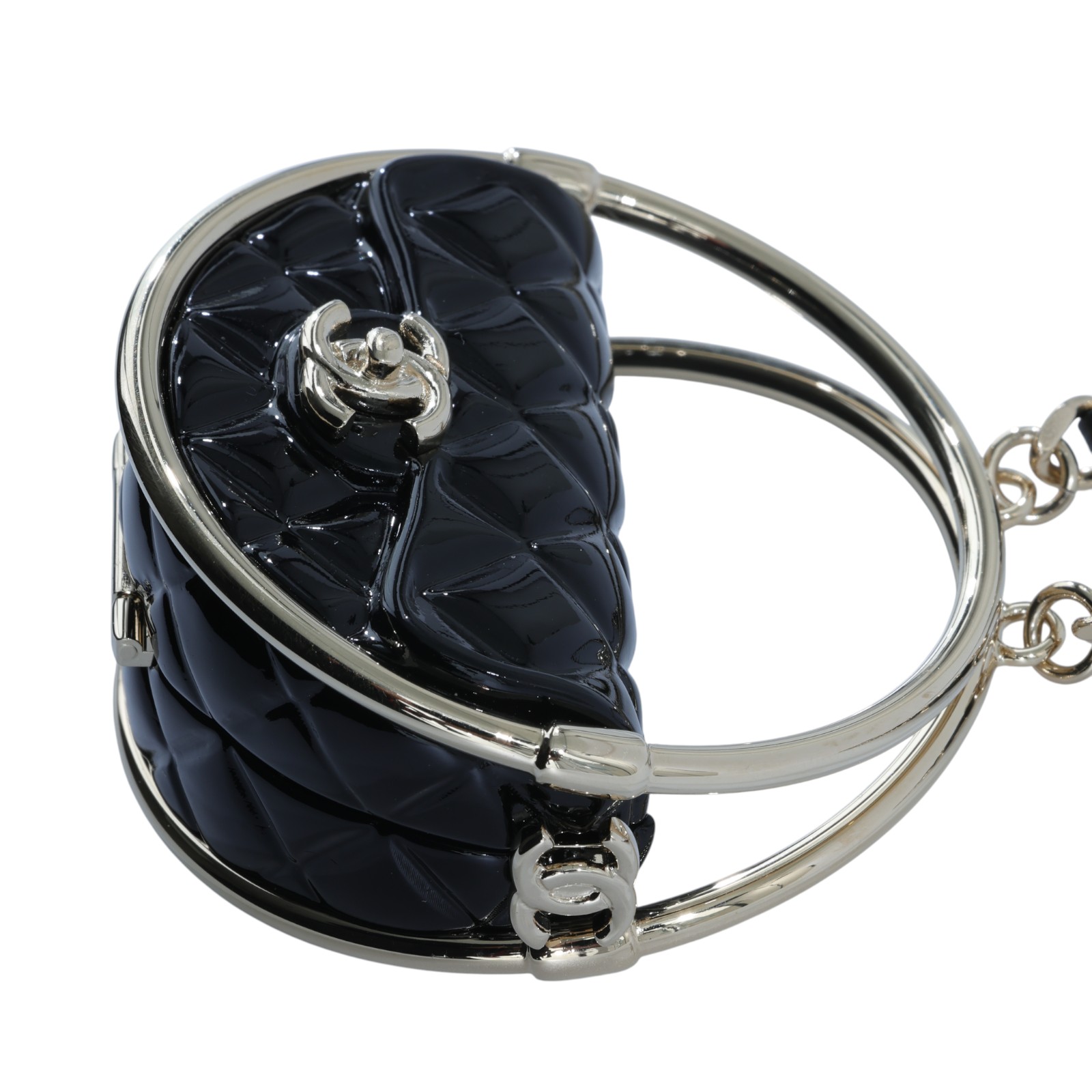 香奈兒 CHANEL 項鍊 飾品 AB9845AB9845/B23C 黑金圓環包包長項鍊 防塵袋