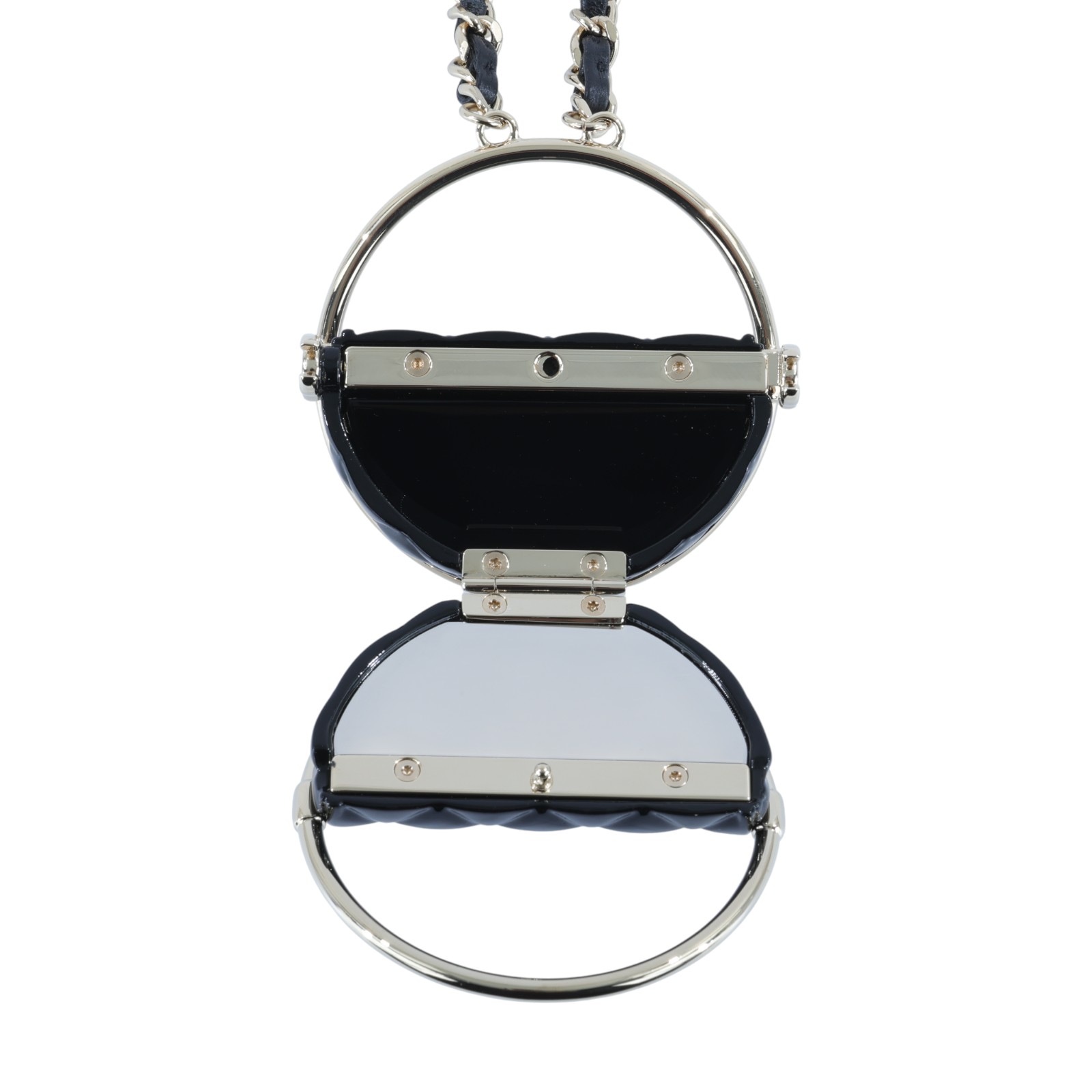 香奈兒 CHANEL 項鍊 飾品 AB9845AB9845/B23C 黑金圓環包包長項鍊 防塵袋