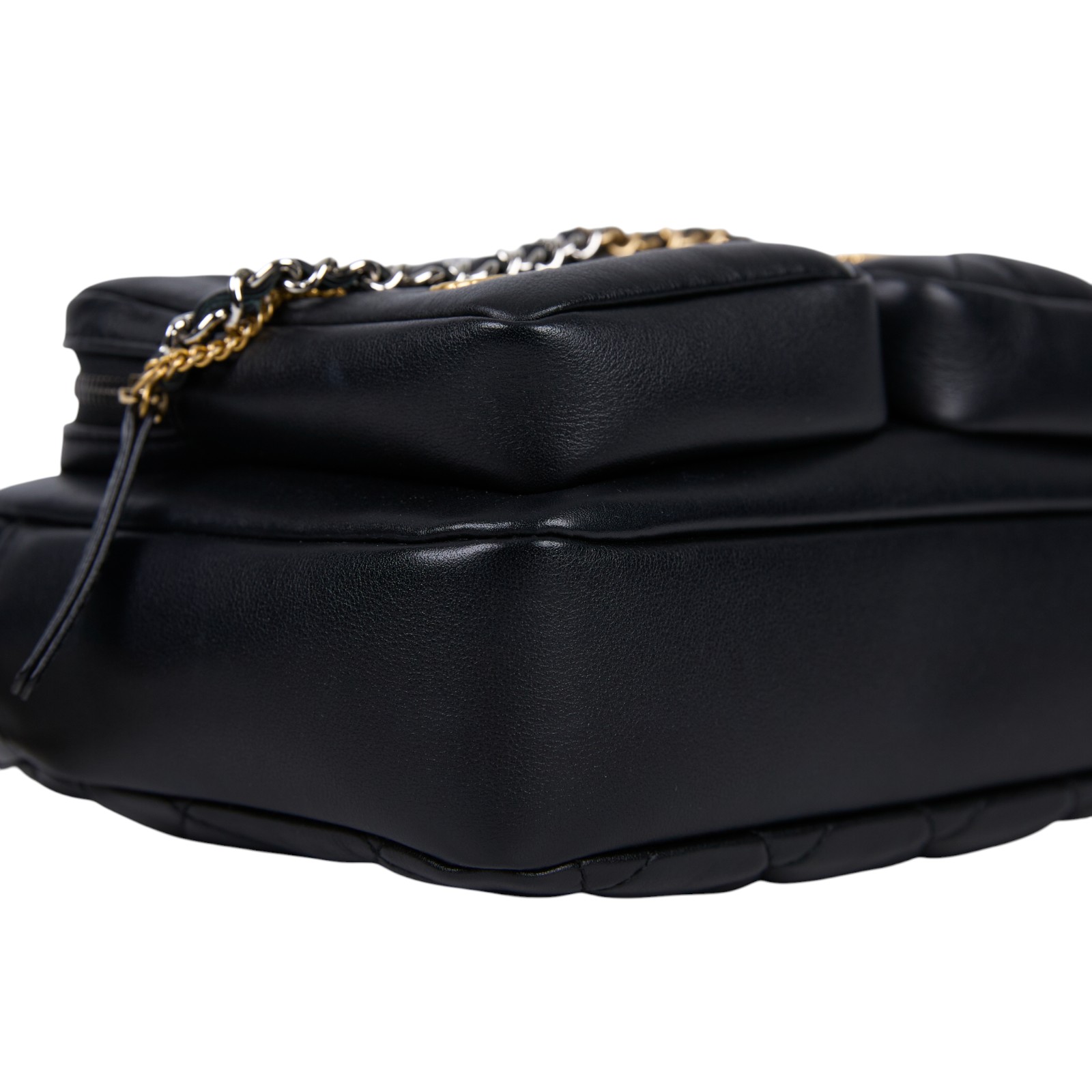 香奈兒 CHANEL 雙口袋 相機包 拉鍊 斜背包 AS2923 晶片款 黑羊炸藥包 原廠盒子/防塵袋