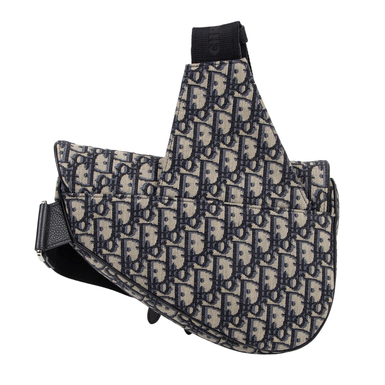 迪奧 CHRISTIAN DIOR Saddle 馬鞍袋 1ADPO093YKY 原花SADDLE胸包 原廠盒子/防塵袋