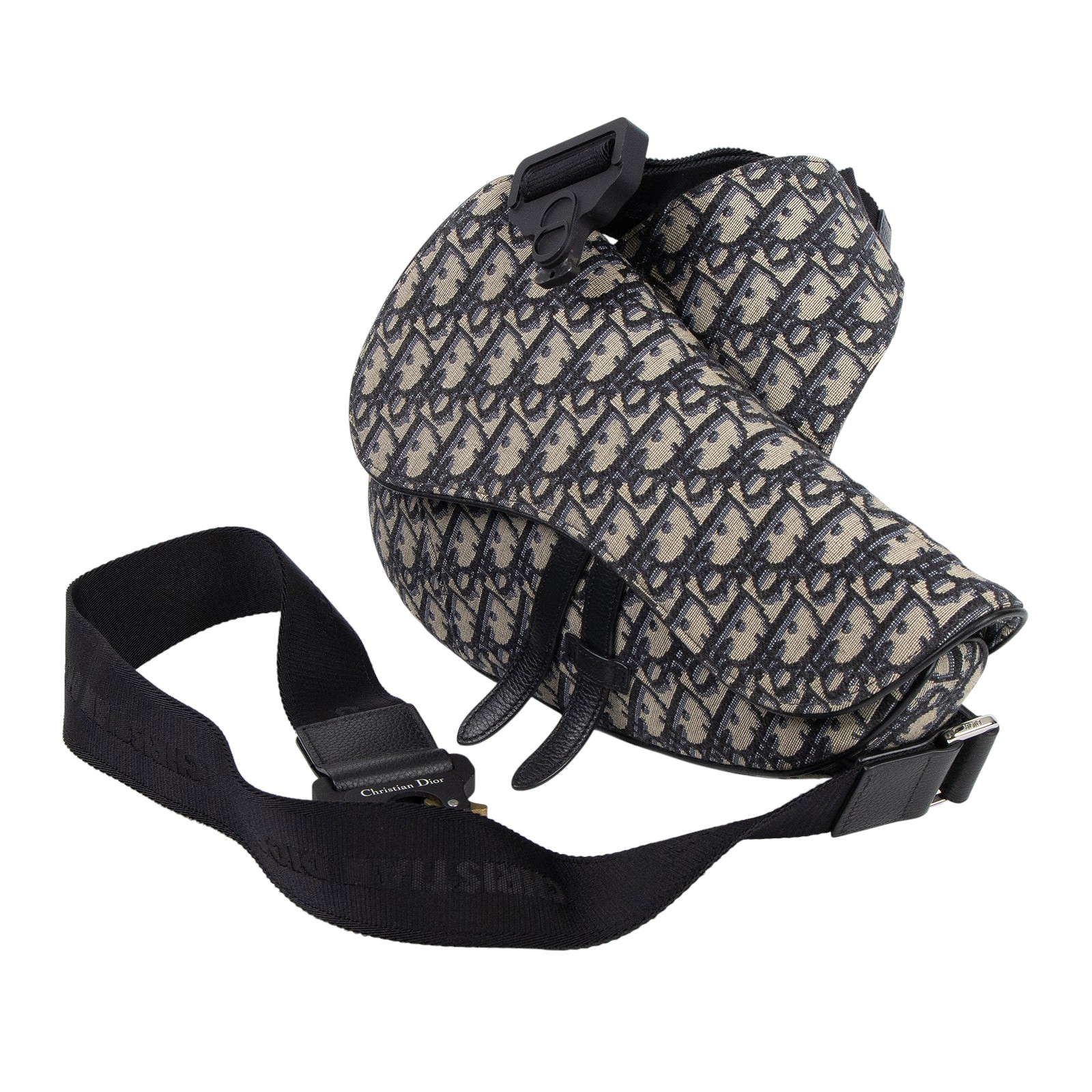 迪奧 CHRISTIAN DIOR Saddle 馬鞍袋 1ADPO093YKY 原花SADDLE胸包 原廠盒子/防塵袋