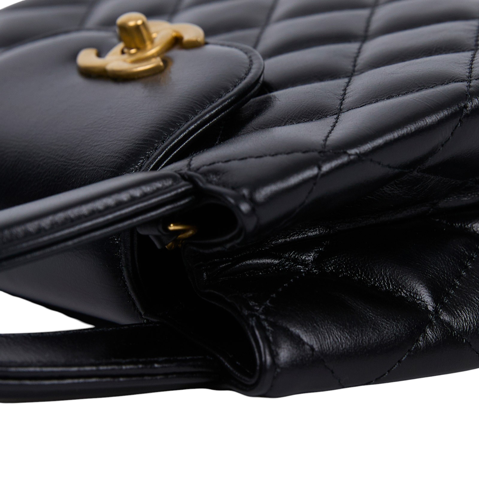 香奈兒 CHANEL Kelly Nano 手提 斜背包 AS4416 B15566 晶片款 黑金KELLY 2WAYS 防塵袋 / 購買證明