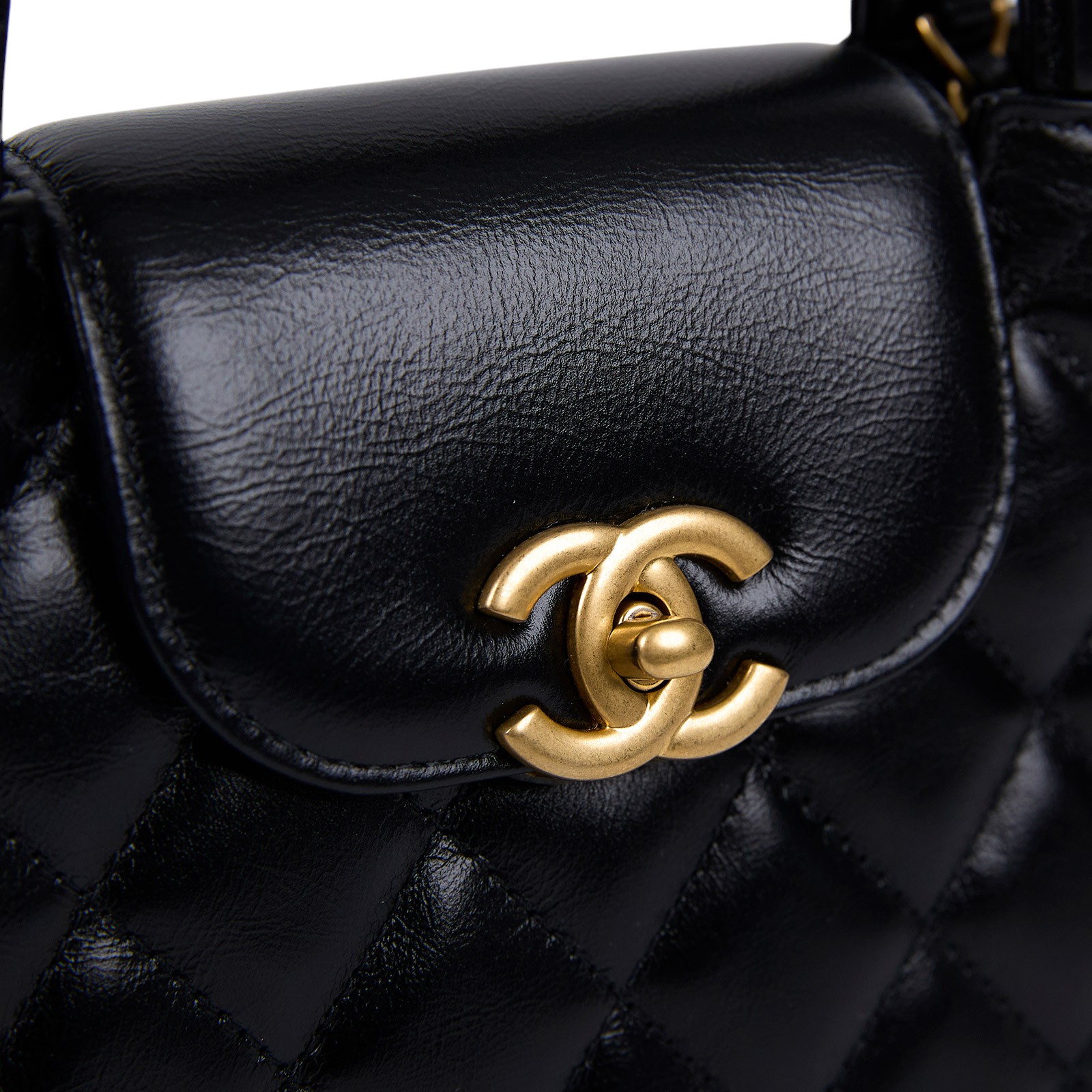 香奈兒 CHANEL Kelly Nano 手提 斜背包 AS4416 B15566 晶片款 黑金KELLY 2WAYS 防塵袋 / 購買證明