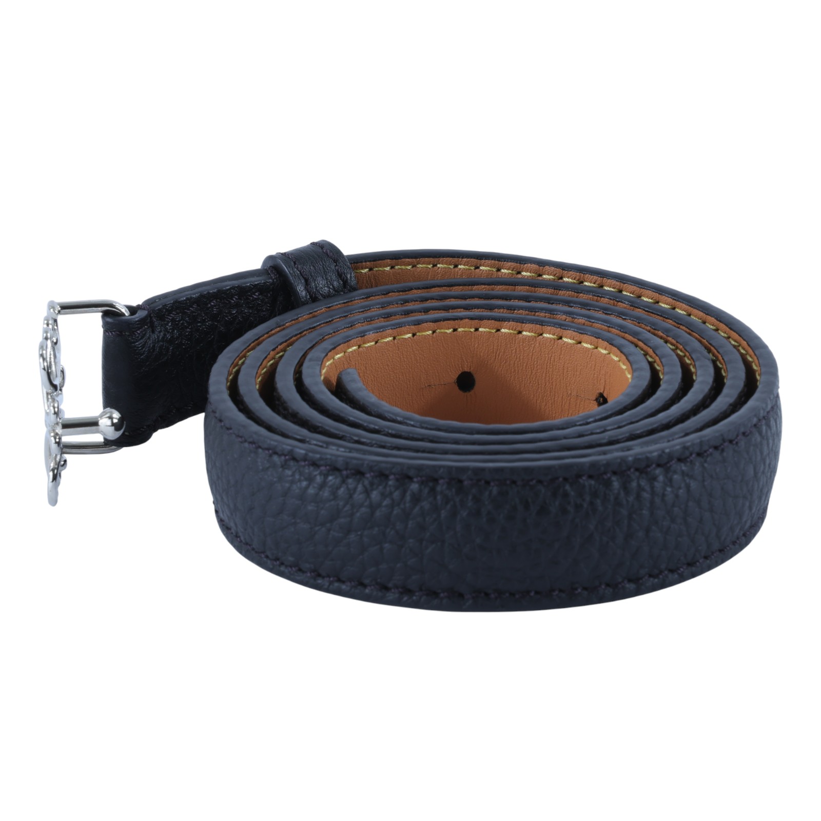 羅意威 LOEWE Anagram 腰帶 E619Z15X03_90 銀LOGO黑細皮帶 無附屬品