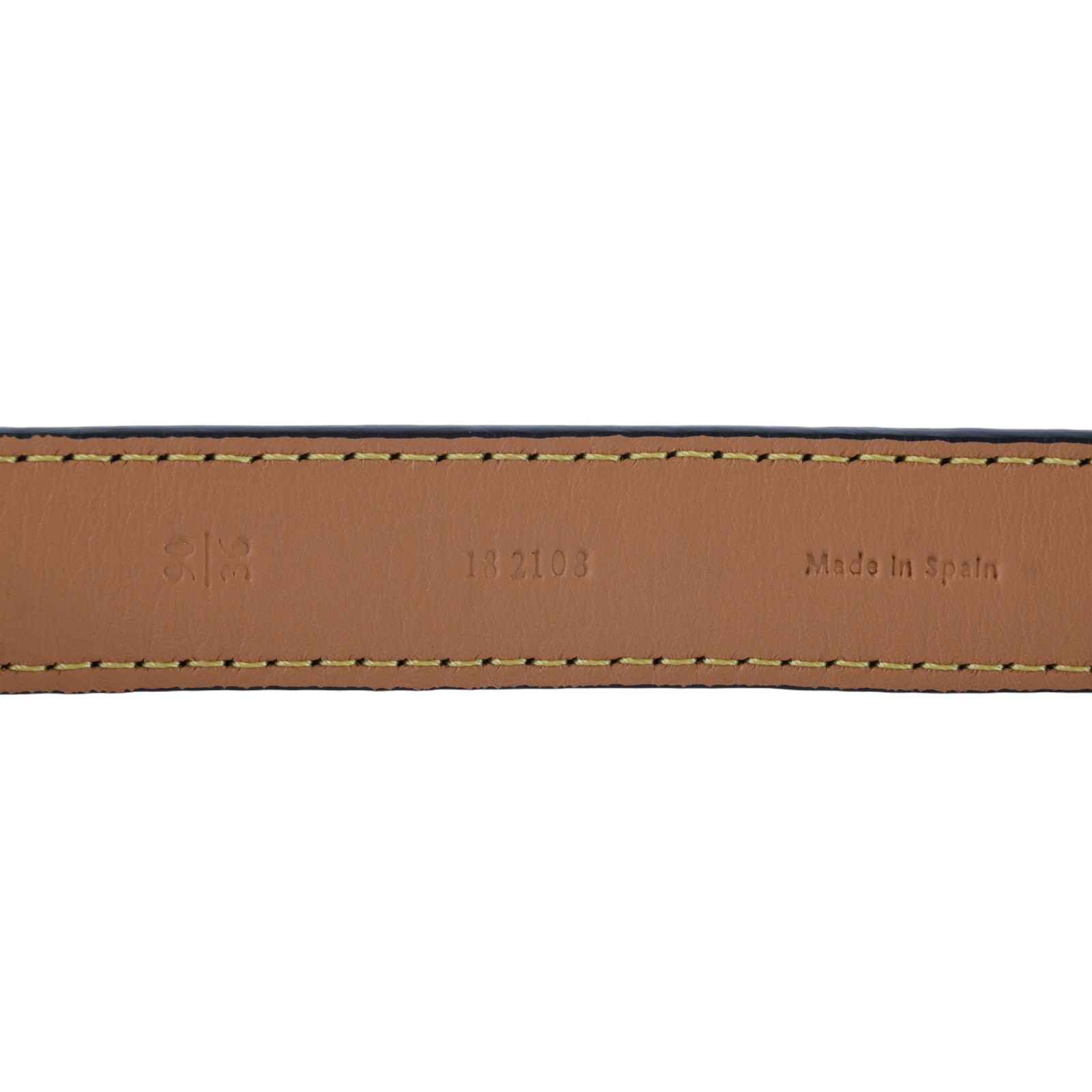 羅意威 LOEWE Anagram 腰帶 E619Z15X03_90 銀LOGO黑細皮帶 無附屬品