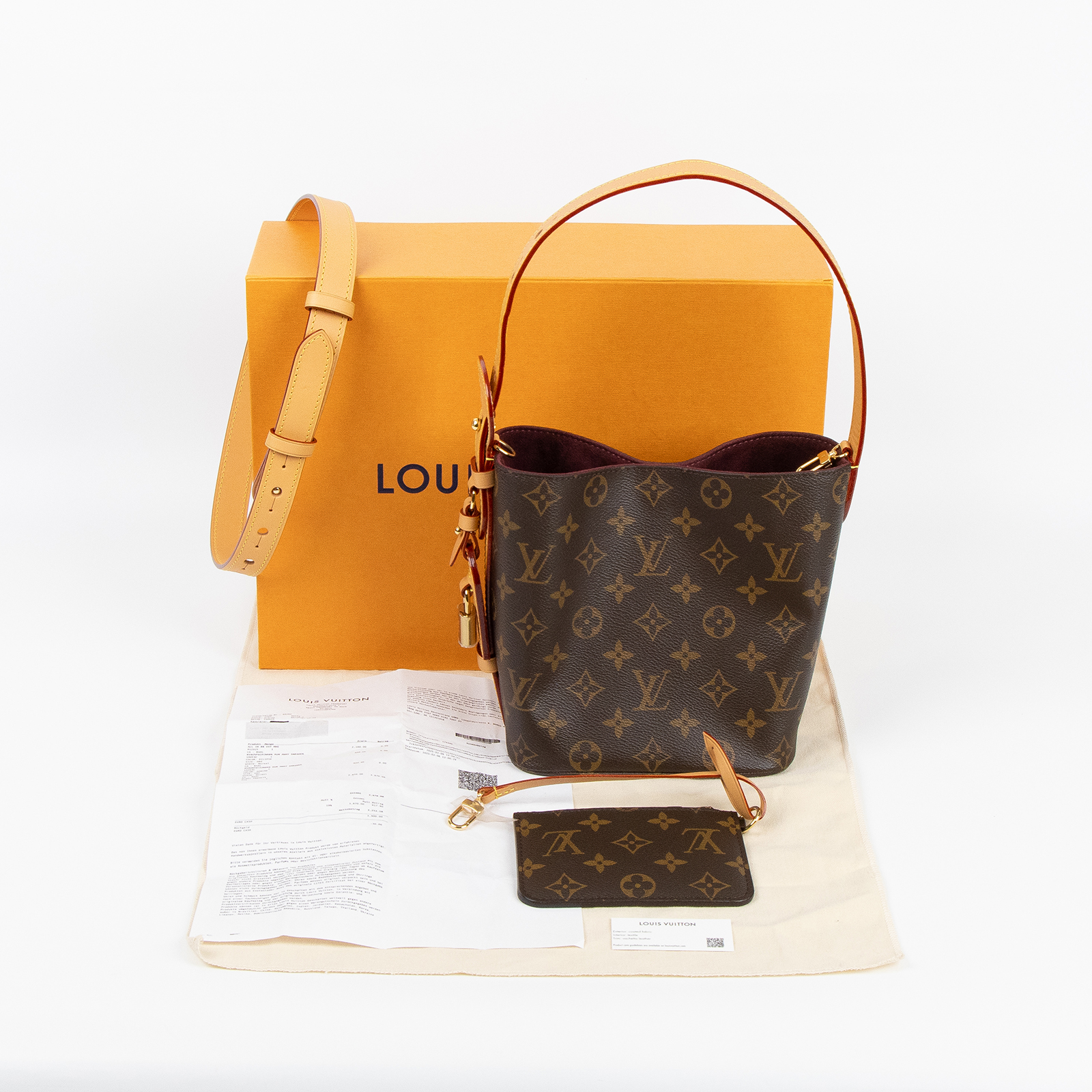 路易威登 LOUIS VUITTON All In BB 手提包 經典帆布 M12925 晶片款 棕原花All In BB 原廠盒子/防塵袋/購買證明影本