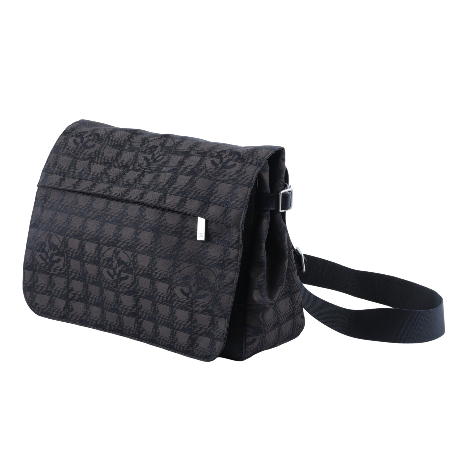 香奈兒 CHANEL New Travel Line 郵差包 A29348 11開 黑棕TRAVEL LINE 郵差包 無附屬品