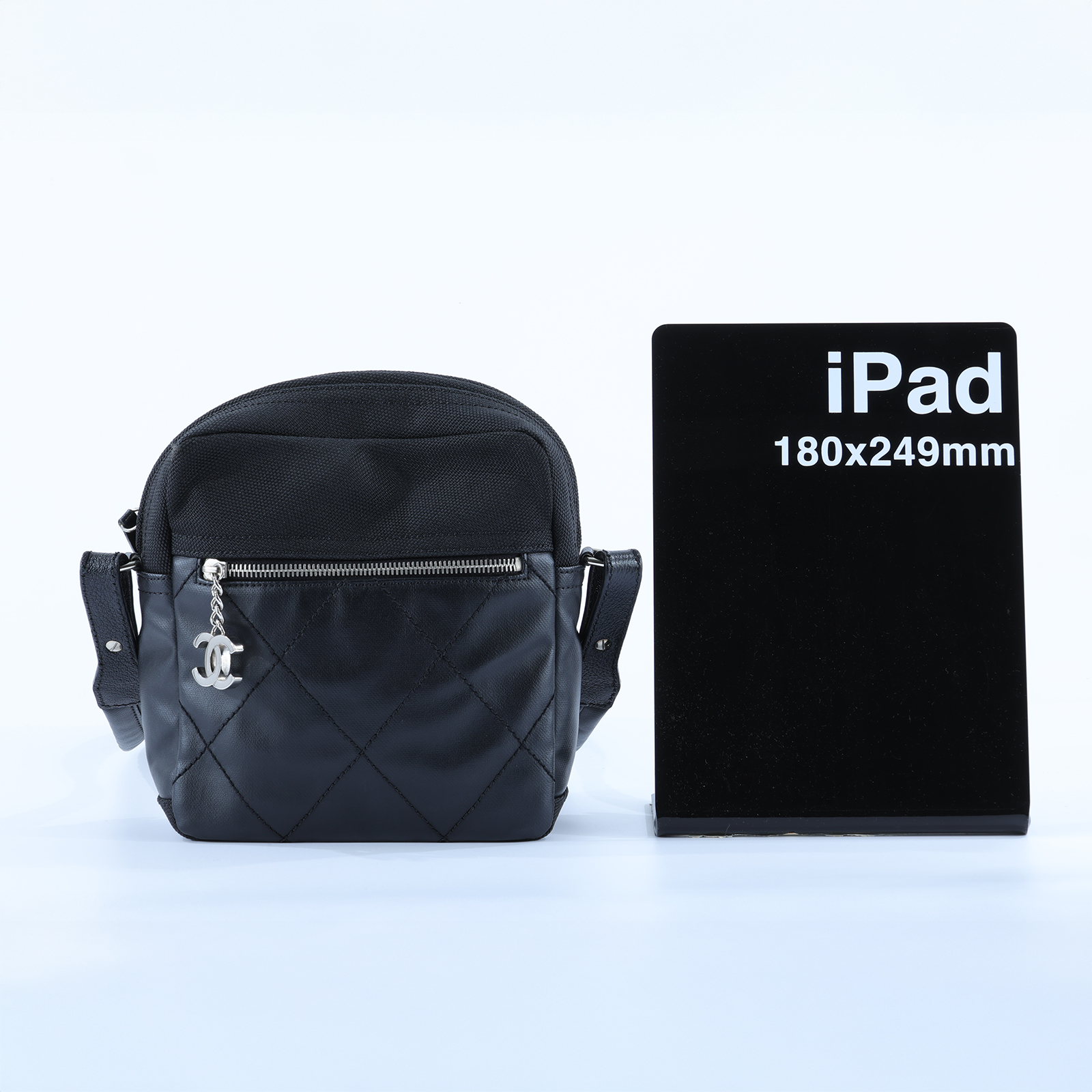 香奈兒 CHANEL 肩背包 A38843 12開 biarritz 黑斜背包 無附屬品