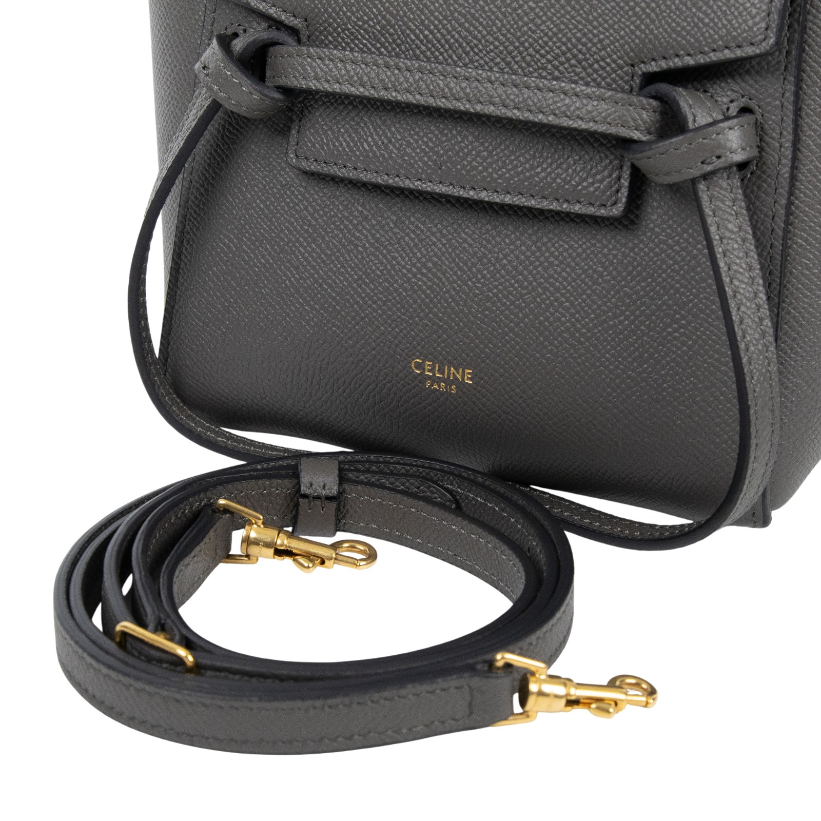 思琳 CELINE Pico Belt 手袋 194263ZVA 灰 PICO BELT BAG 防塵袋/購買證明