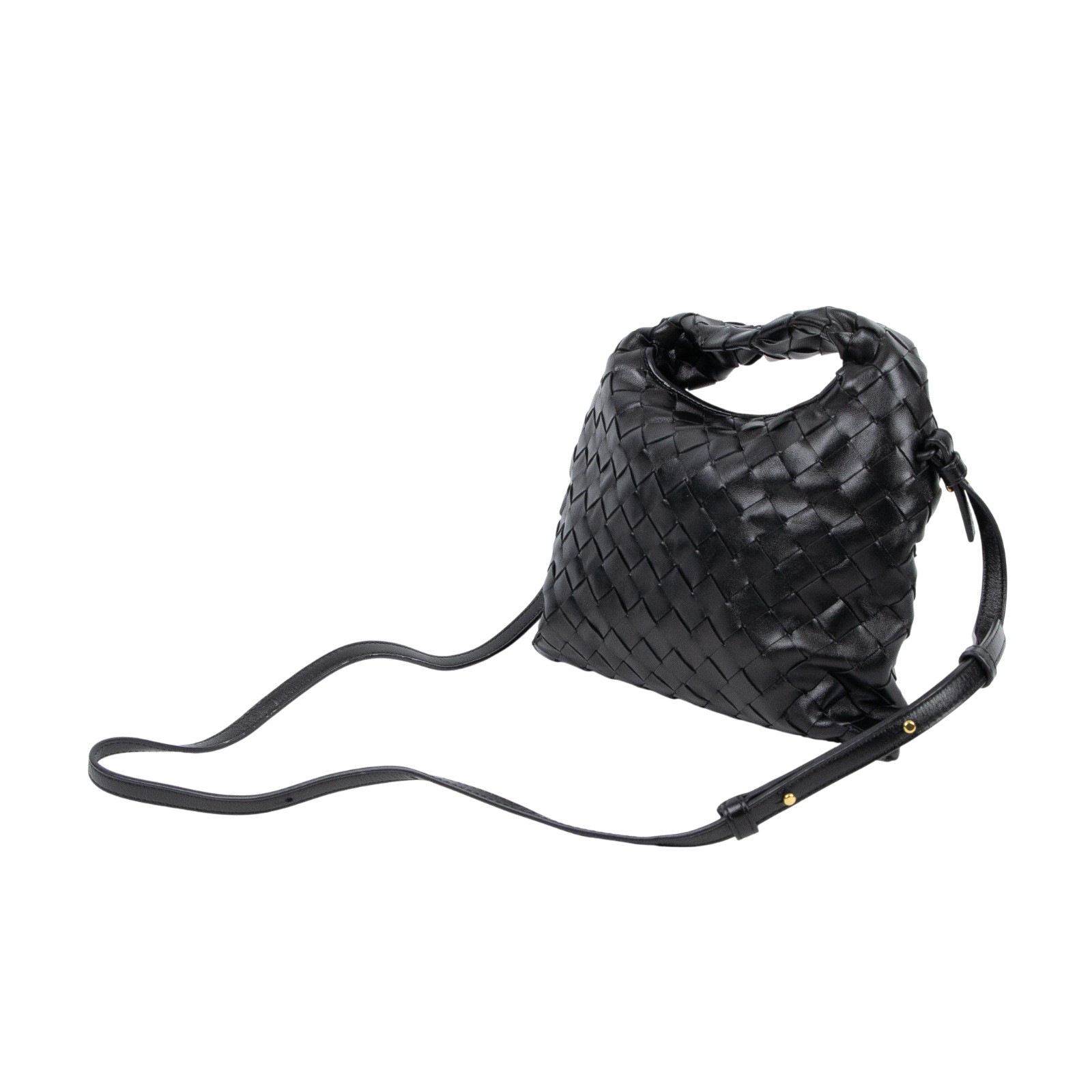 寶緹嘉 BOTTEGA VENETA Hop 迷你 斜挎包 777586V3IV1 黑MINI HOP 防塵袋