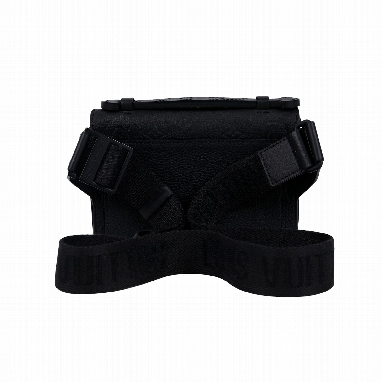 路易威登 LOUIS VUITTON S Lock 單肩包 Taurillon 牛皮 M58487 晶片款 黑原花壓紋S LOCK斜背包 原廠盒子