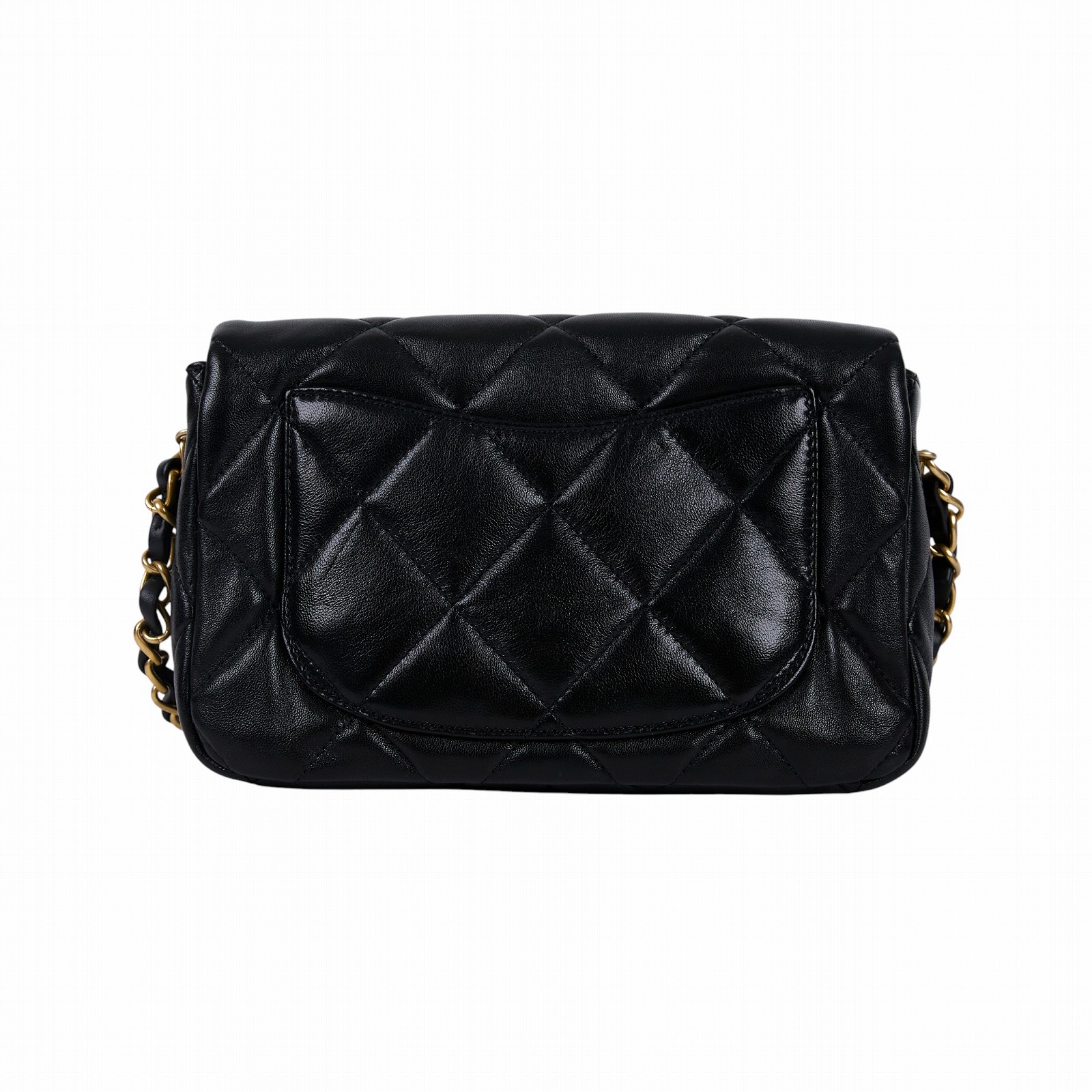 香奈兒 CHANEL CF Flap Bag  肩背 斜背包 AS3986 晶片款 黑羊愛心砝瑯扣掀蓋包 原廠盒子/防塵袋