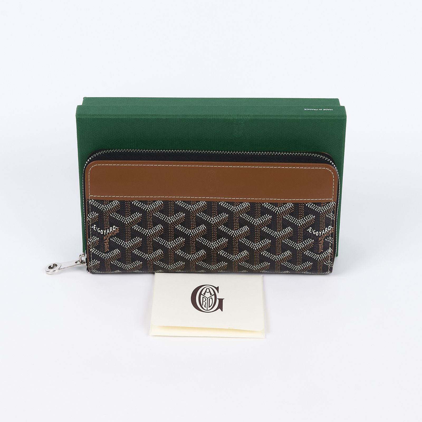 高雅德 GOYARD Matignon GM Wallet 錢包 拉鍊 長夾 MATIG2GMLTY 焦糖色拉鍊長夾 原廠盒子