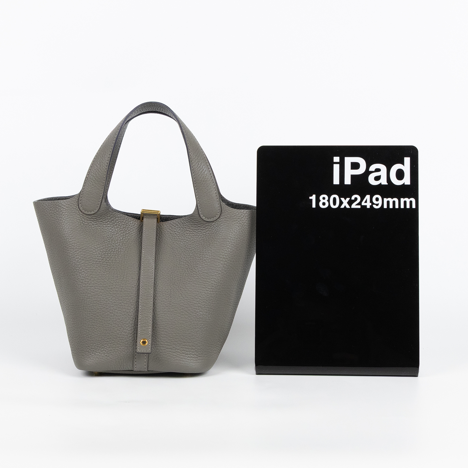 愛馬仕 Hermes Picotin Lock 18 菜籃子包 金色五金 積雨雲灰色 H056289CC0L /U FM 002 PM  原廠盒子/防塵袋/購買證明/鎖組