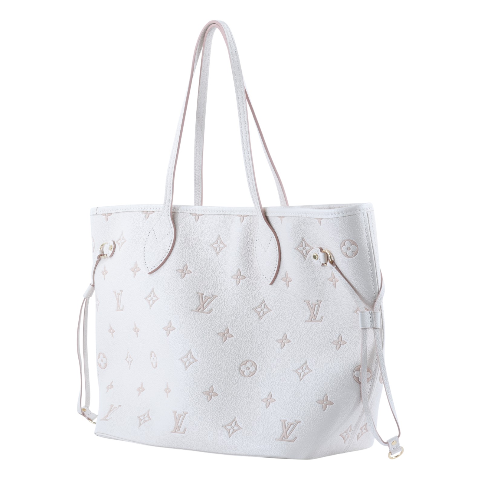 路易威登 LOUIS VUITTON Neverfull MM 托特包 Eden M14285 晶片款 奶油粉壓紋NEVERFULL MM 防塵袋