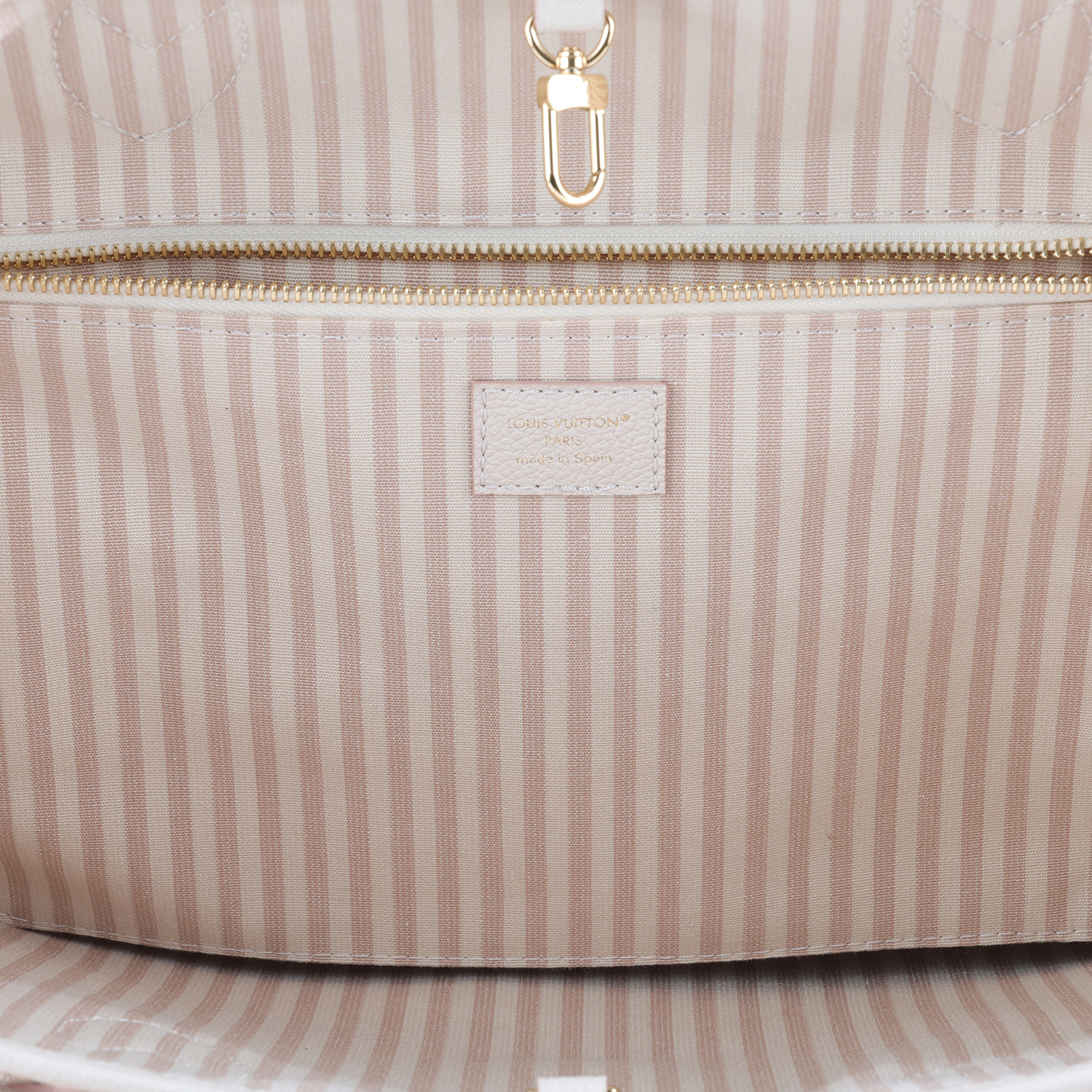 路易威登 LOUIS VUITTON Neverfull MM 托特包 Eden M14285 晶片款 奶油粉壓紋NEVERFULL MM 防塵袋