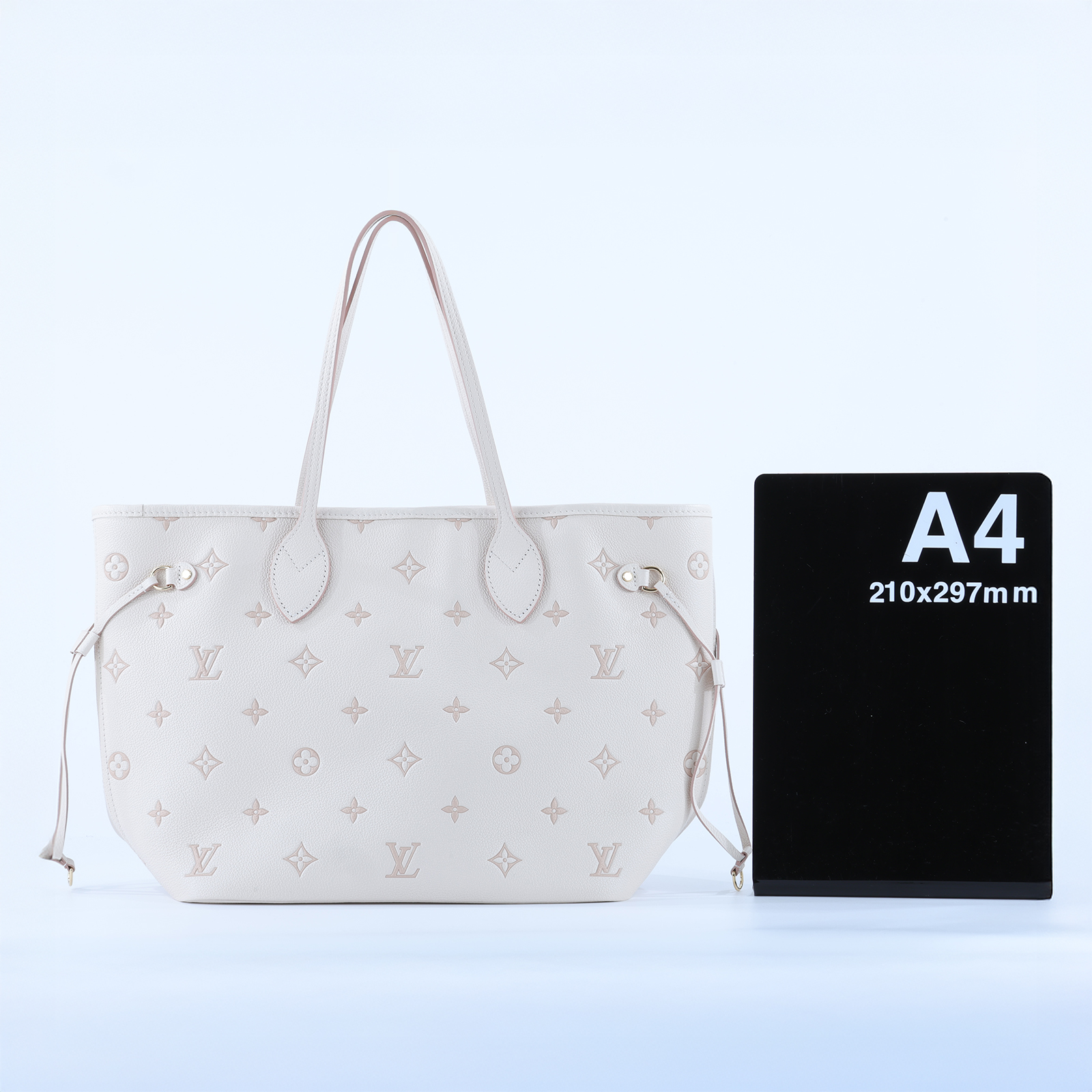 路易威登 LOUIS VUITTON Neverfull MM 托特包 Eden M14285 晶片款 奶油粉壓紋NEVERFULL MM 防塵袋