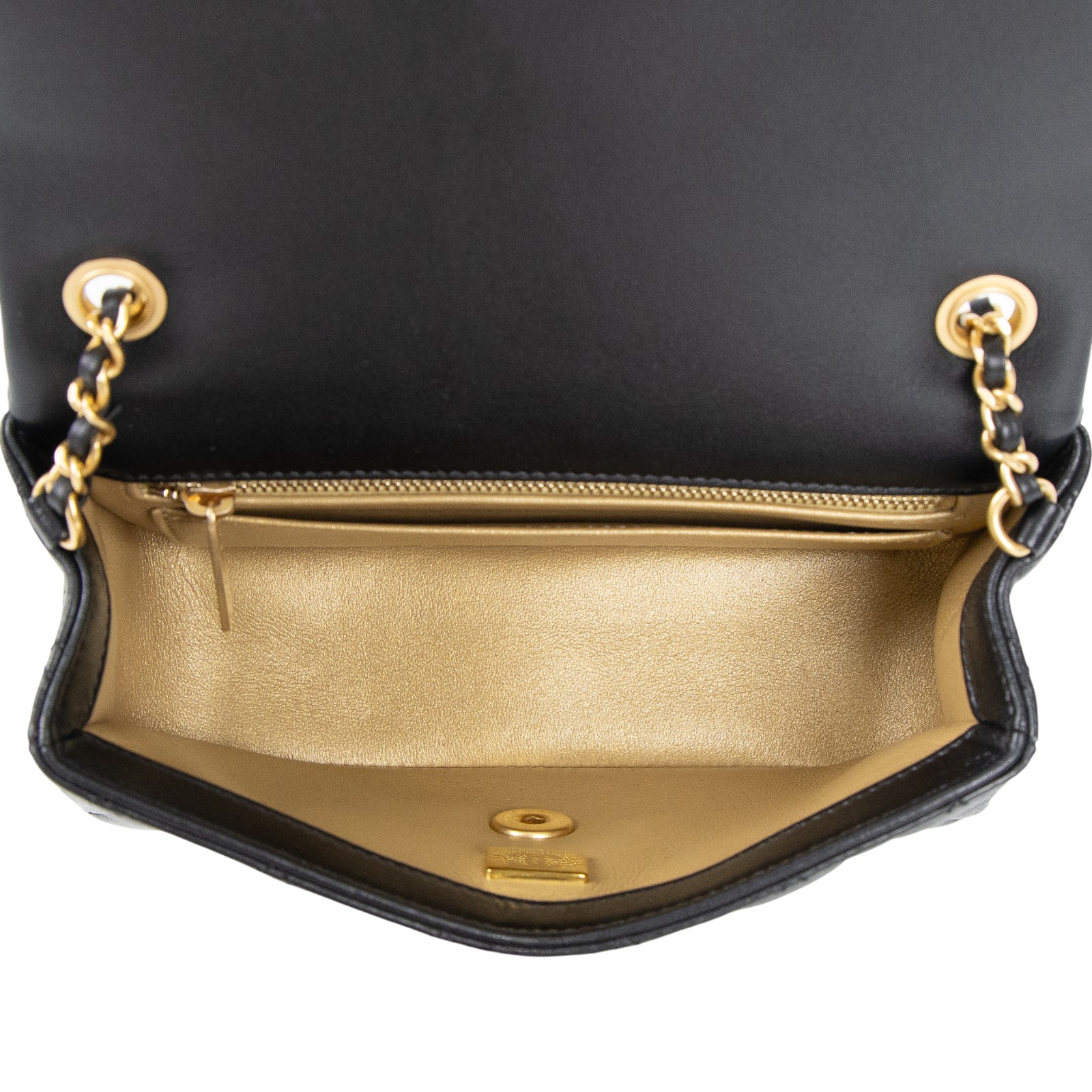 香奈兒 CHANEL Coco 20  肩背 斜背 經典口蓋包  晶片款 黑金羊雙C調節扣COCO20 原廠盒子/防塵袋