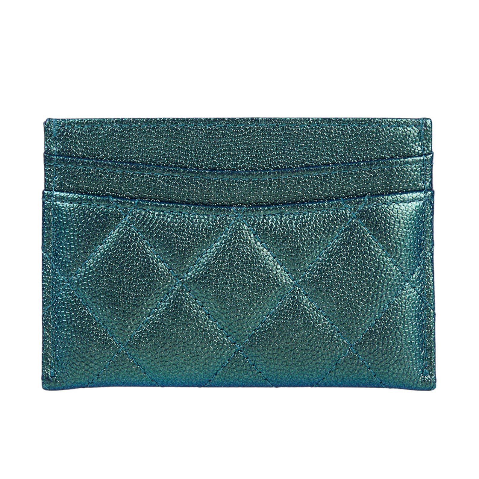 香奈兒 CHANEL CC LOGO 經典卡片夾 AP0213 31開珠光藍卡夾 原廠盒子/防塵袋/保證卡