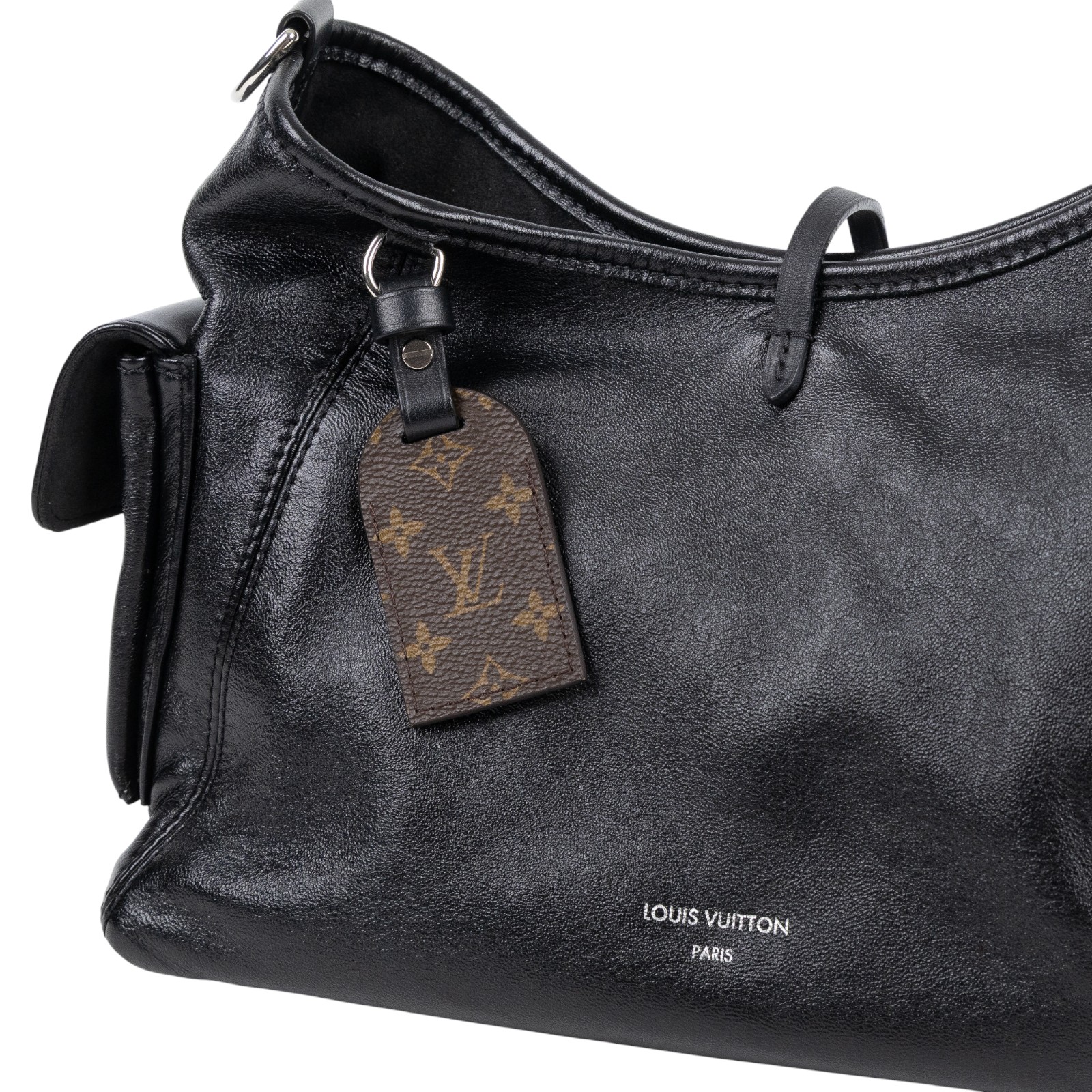 路易威登 LOUIS VUITTON CarryAll Cargo Vibe PM 手提包 黑色 M24861 晶片款  原廠盒子/防塵袋/購買證明/背帶