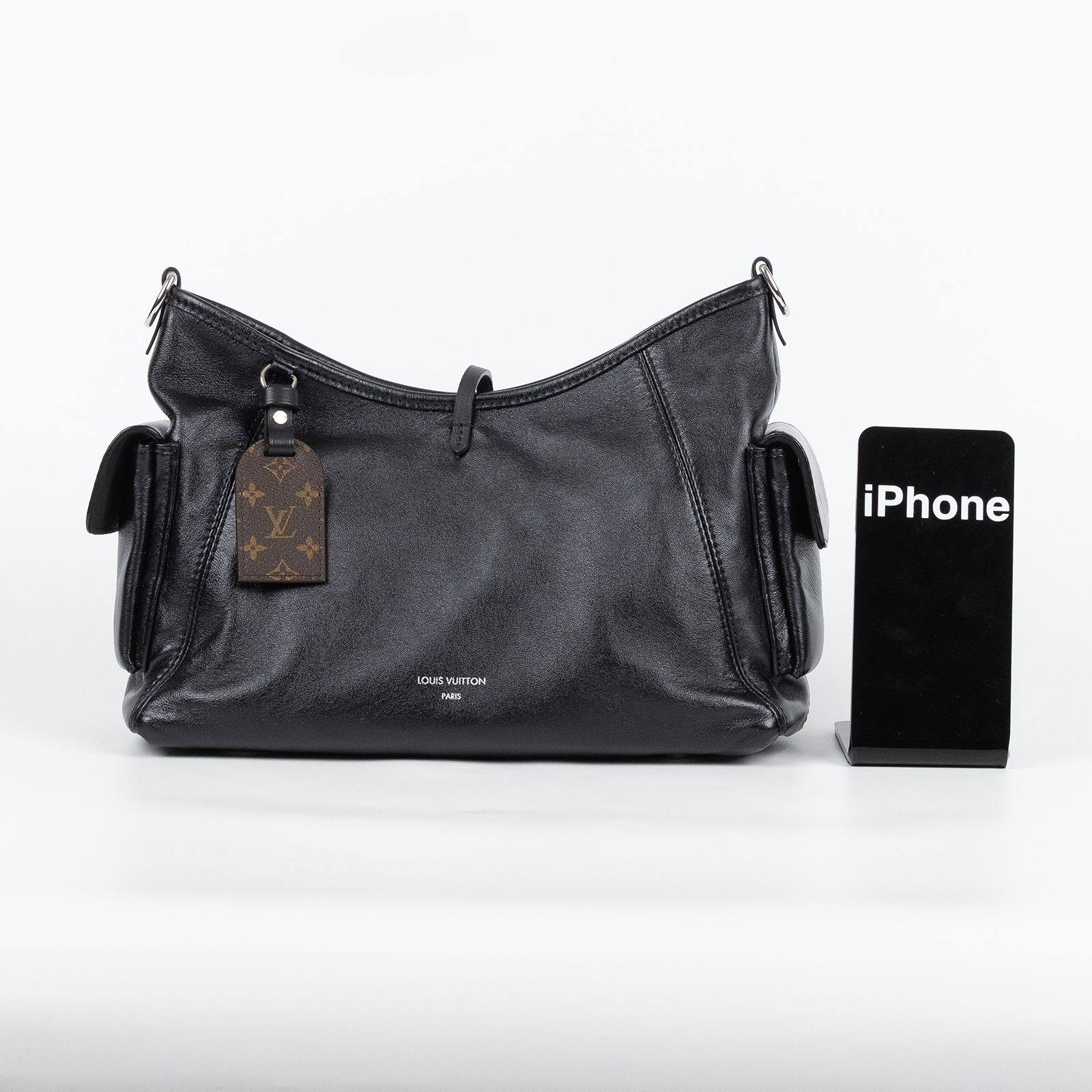 路易威登 LOUIS VUITTON CarryAll Cargo Vibe PM 手提包 黑色 M24861 晶片款  原廠盒子/防塵袋/購買證明/背帶