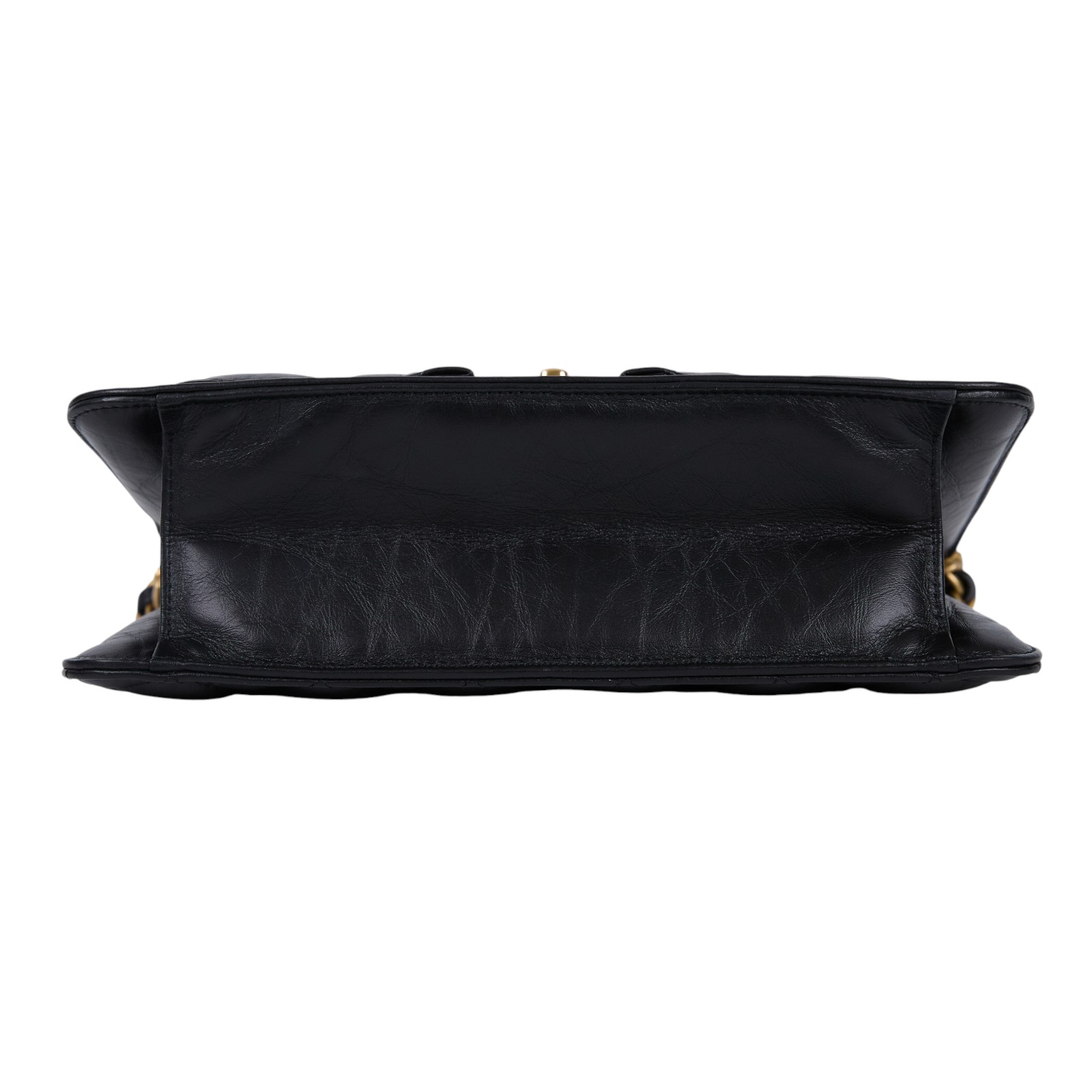 香奈兒 CHANEL 郵差包 翻蓋包  晶片款 黑金羊翻蓋2WAY 原廠盒子/防塵袋