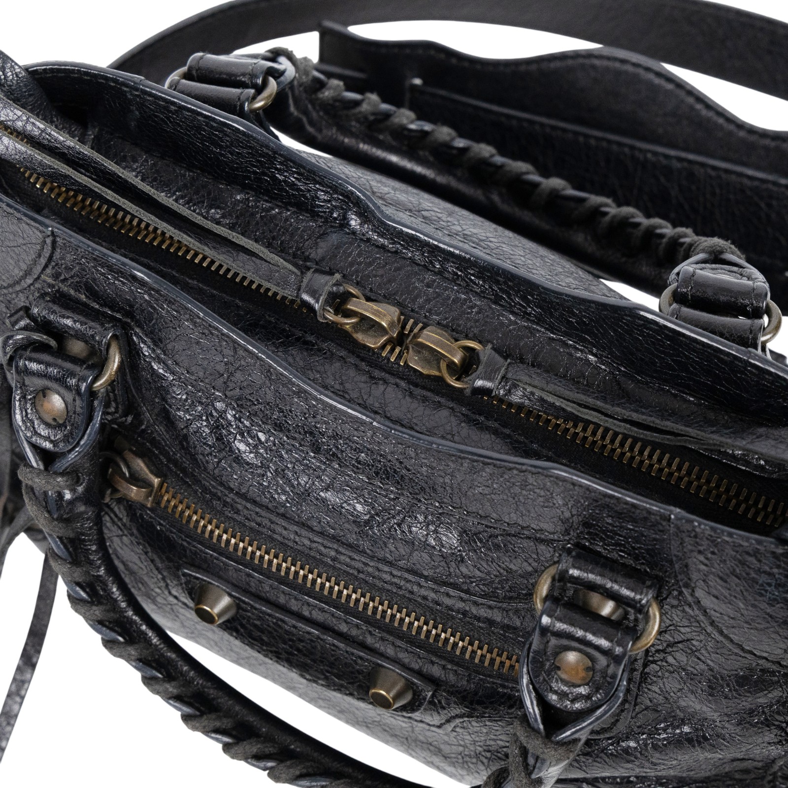 巴黎世家 BALENCIAGA Mini City 機車包 300295D94JN 黑CITY MINI 防塵袋/鏡子