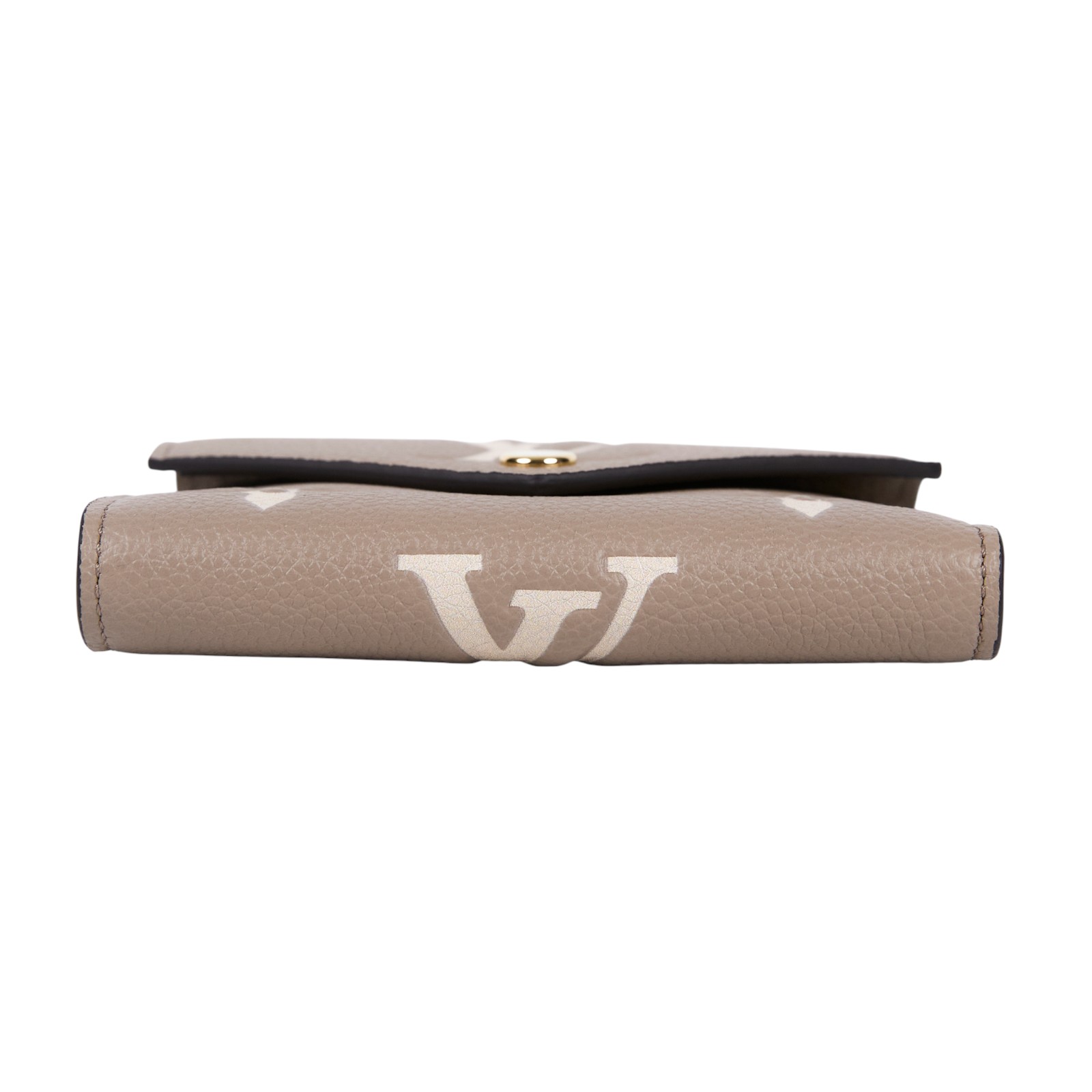 路易威登 LOUIS VUITTON Victorine 錢包 壓花牛皮 灰色奶油色 M81861 晶片款  原廠盒子/防塵袋