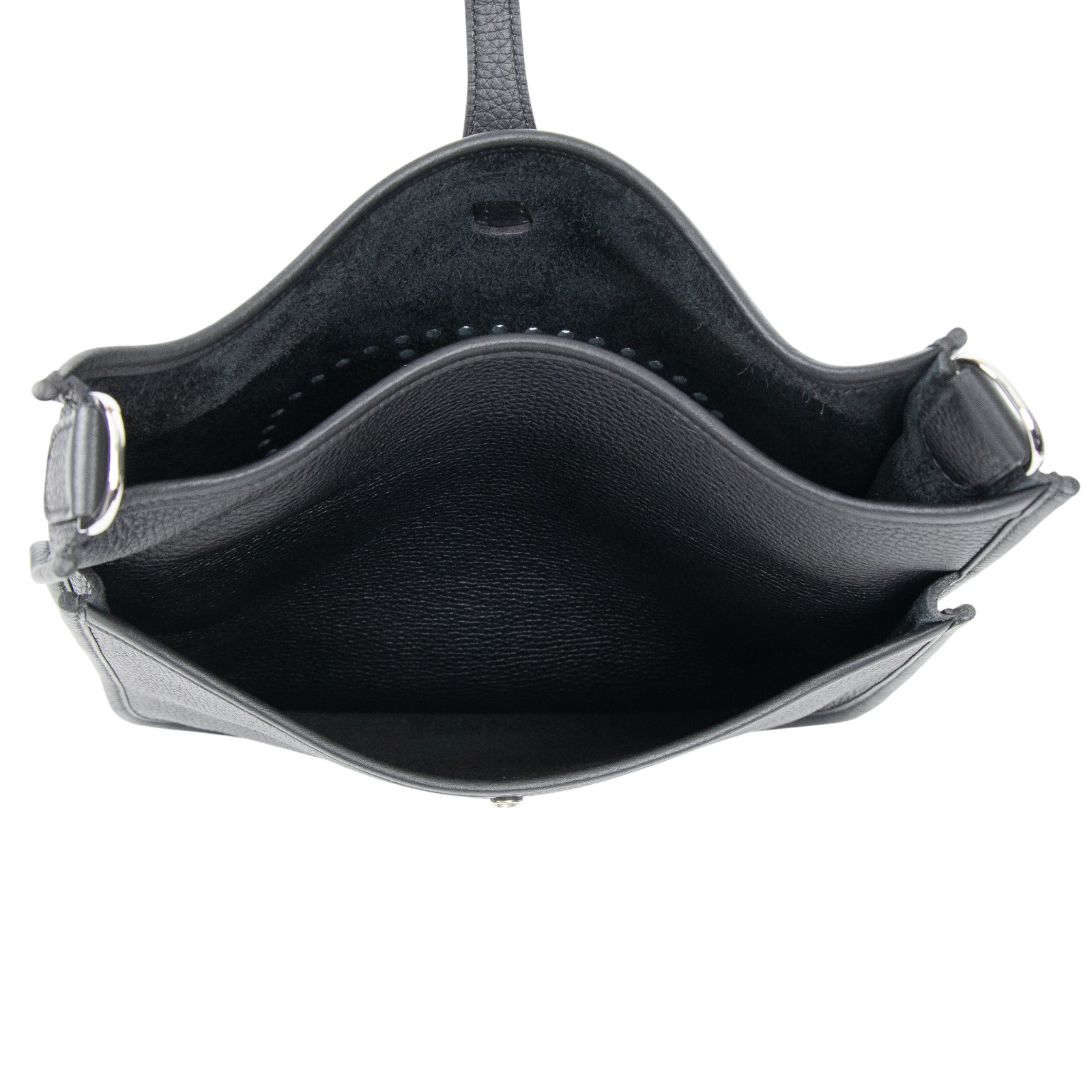 愛馬仕 Hermes Evelyne Bag 伊芙琳包 29 馬蹄型 銀色五金 黑色 H056277CK89 /  原廠盒子/防塵袋/購買證明影本