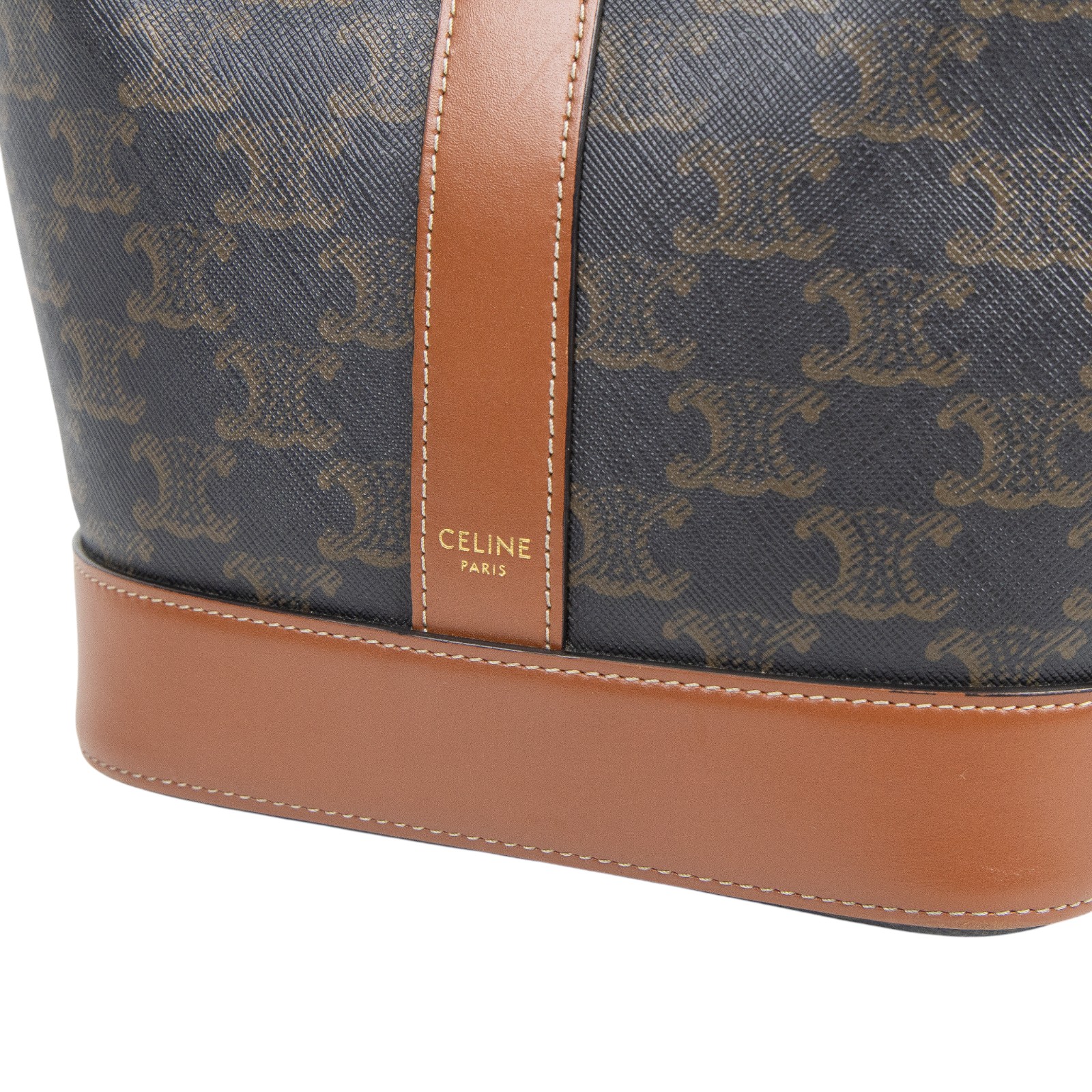 思琳 CELINE Triomphe帆布 小型 Bucket 肩背 水桶包 191442CAS 凱旋門SMALL BUCKET 防塵袋/購買證明