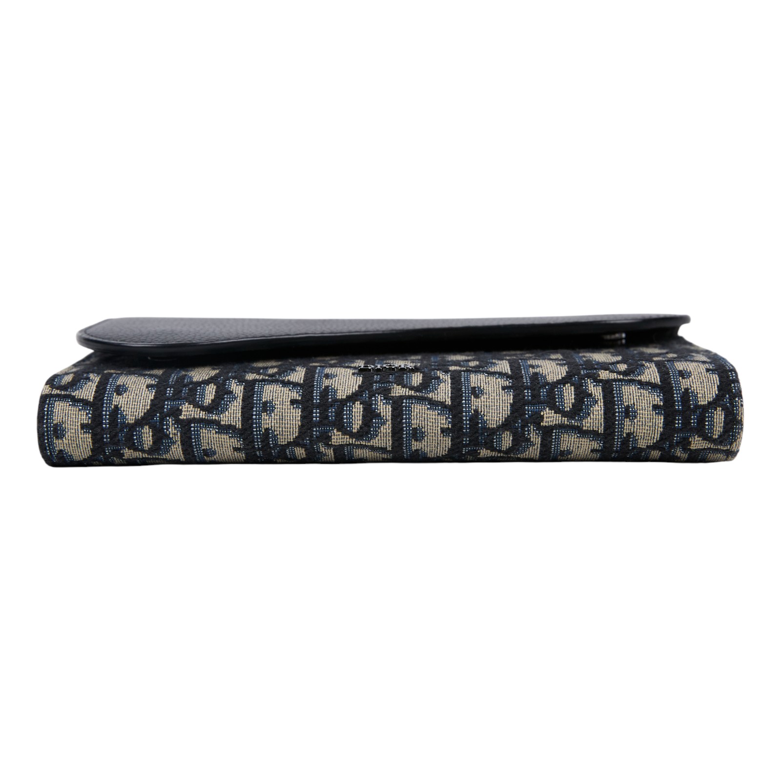 迪奧 CHRISTIAN DIOR Saddle 長夾 錢包 2ADBC321YKS 緹花搭配黑色粒面小牛皮Saddle長夾 原廠盒子/防塵袋/購買證明