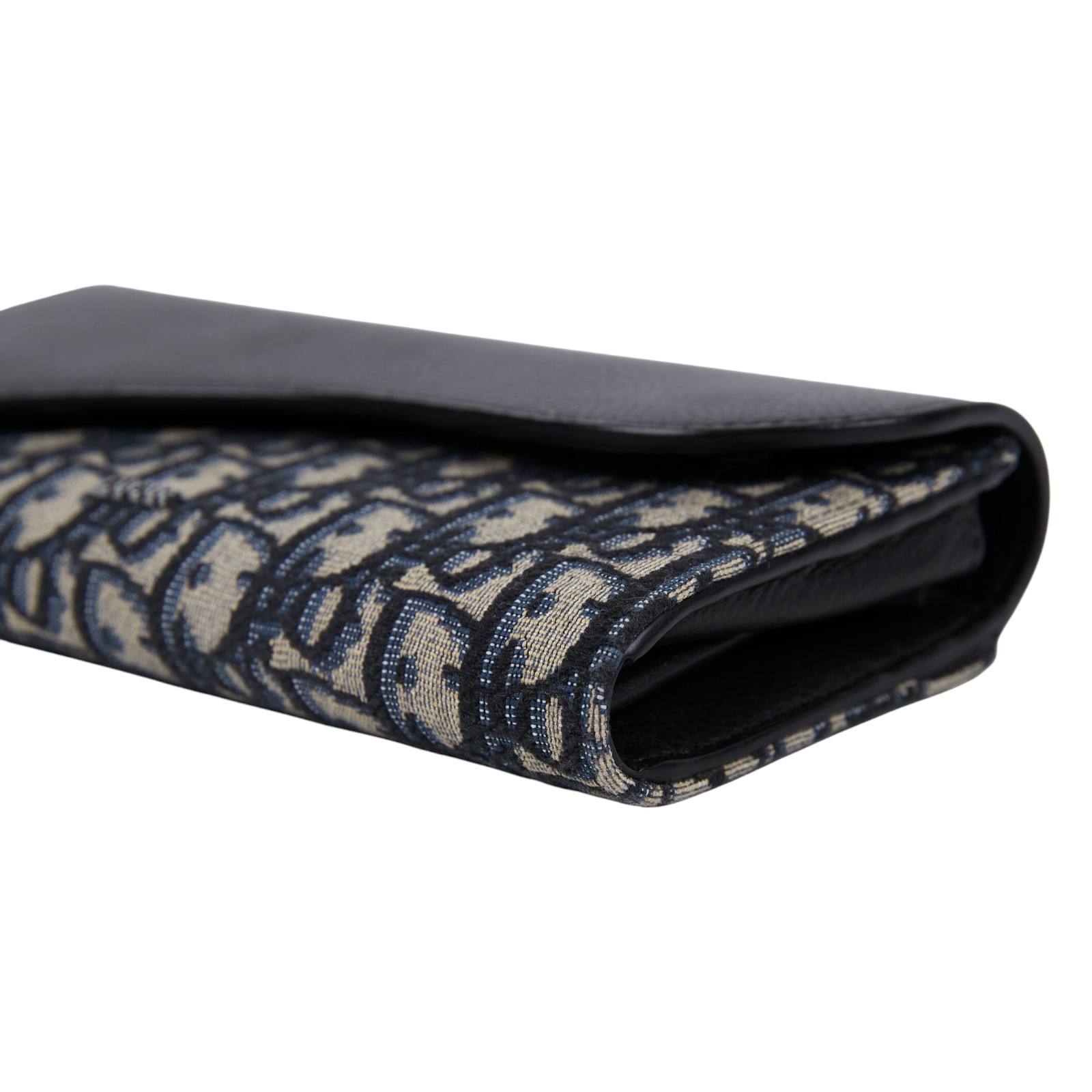 迪奧 CHRISTIAN DIOR Saddle 長夾 錢包 2ADBC321YKS 緹花搭配黑色粒面小牛皮Saddle長夾 原廠盒子/防塵袋/購買證明