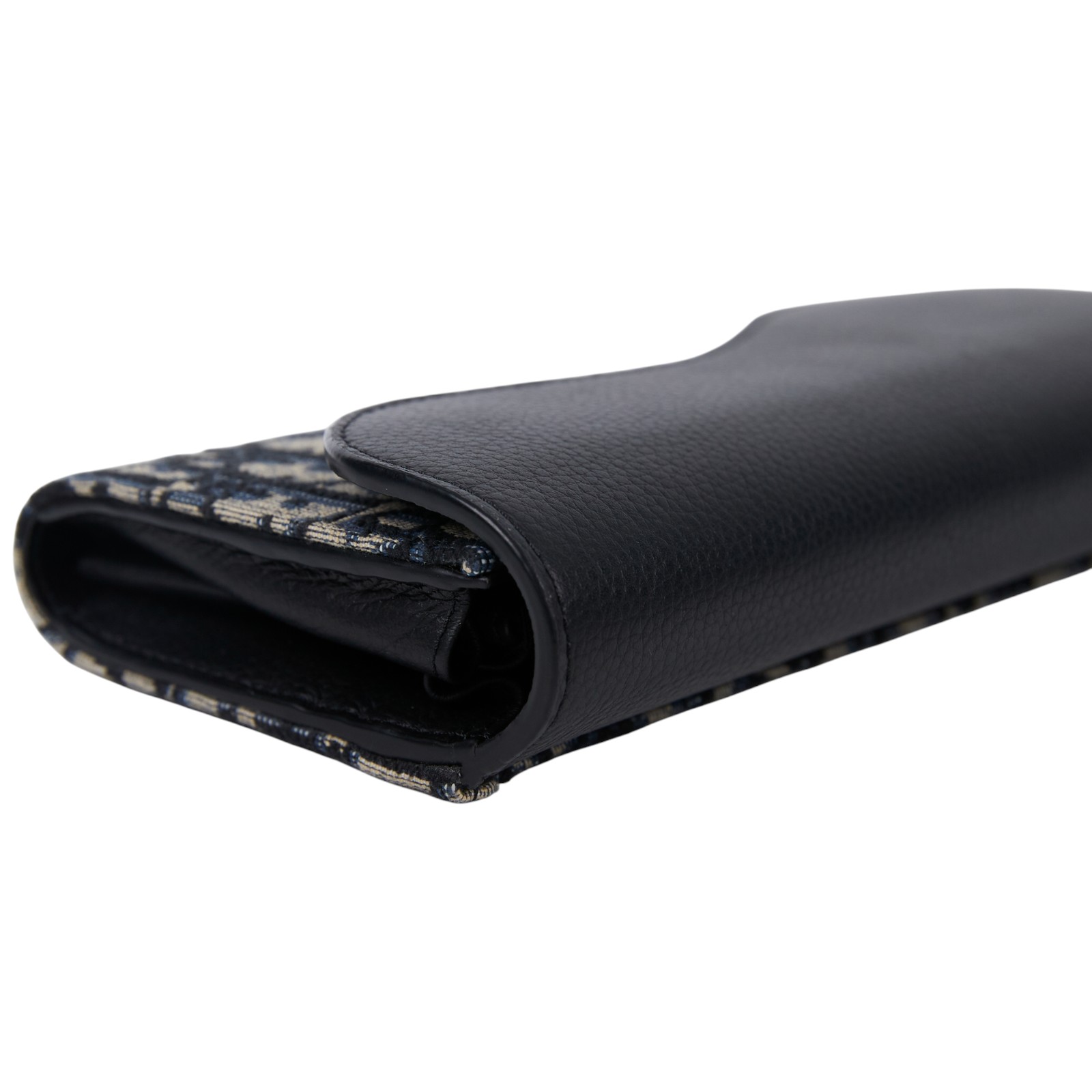 迪奧 CHRISTIAN DIOR Saddle 長夾 錢包 2ADBC321YKS 緹花搭配黑色粒面小牛皮Saddle長夾 原廠盒子/防塵袋/購買證明