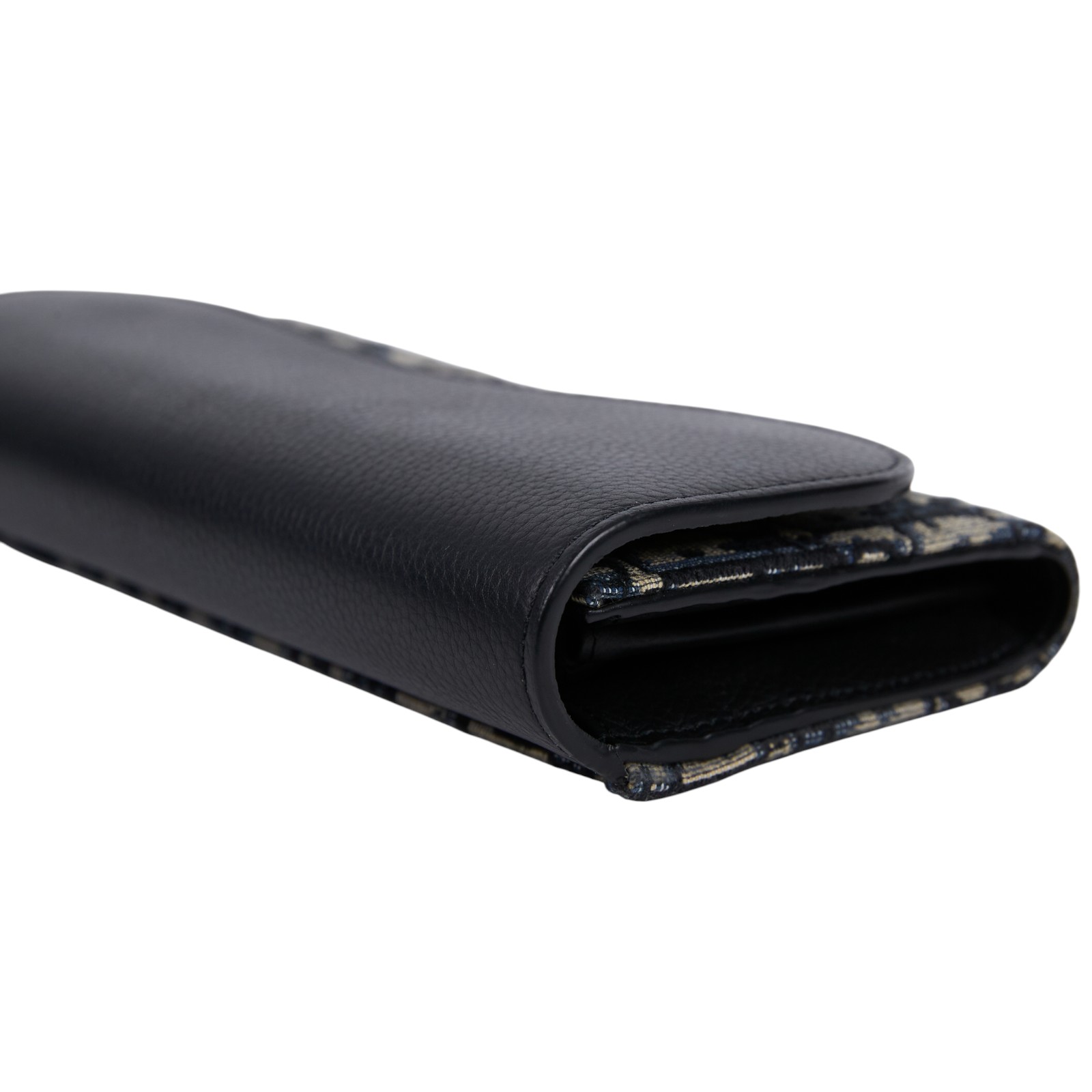 迪奧 CHRISTIAN DIOR Saddle 長夾 錢包 2ADBC321YKS 緹花搭配黑色粒面小牛皮Saddle長夾 原廠盒子/防塵袋/購買證明