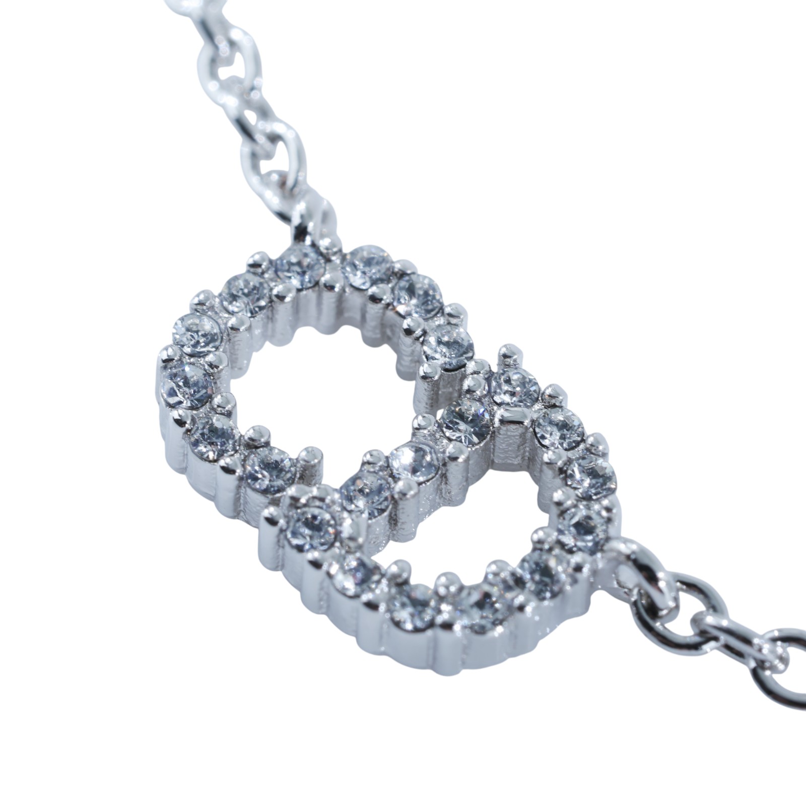 迪奧 CHRISTIAN DIOR Clair D Lune 項鍊 N0717CDLCY CD水鑽項鍊 原廠盒子/防塵袋