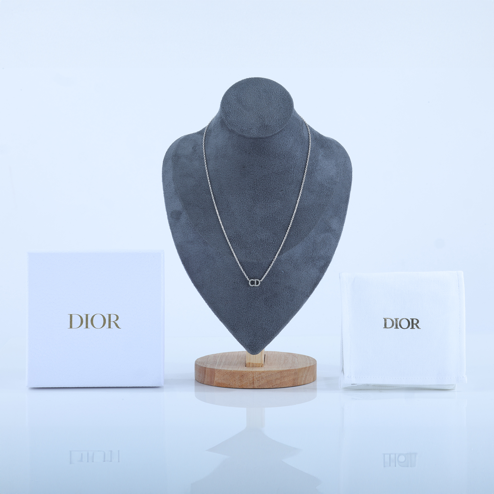 迪奧 CHRISTIAN DIOR Clair D Lune 項鍊 N0717CDLCY CD水鑽項鍊 原廠盒子/防塵袋