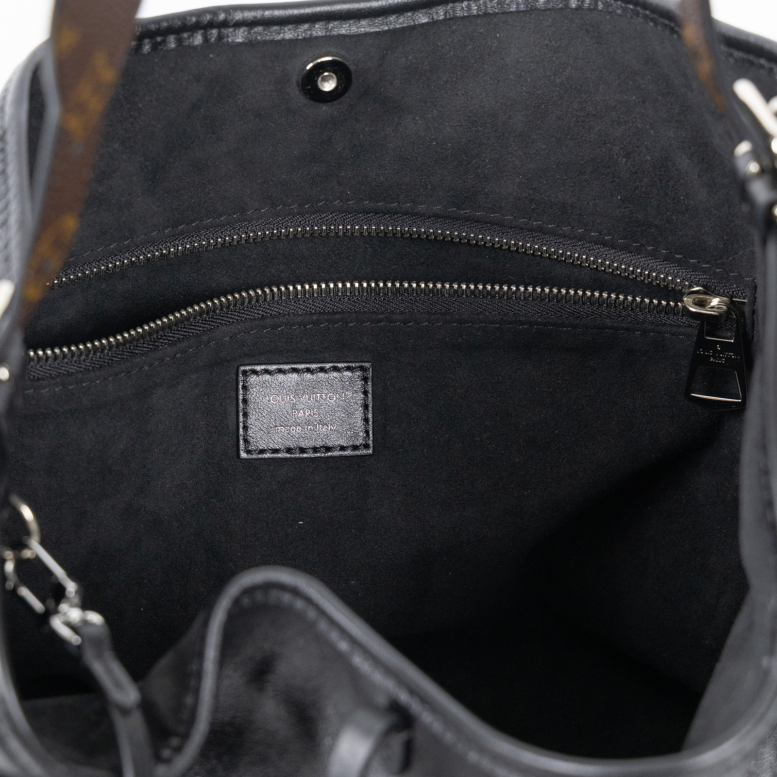 路易威登 LOUIS VUITTON CarryAll Vibe MM 手提 肩背包 黑色 M25143 晶片款  防塵袋/購買證明