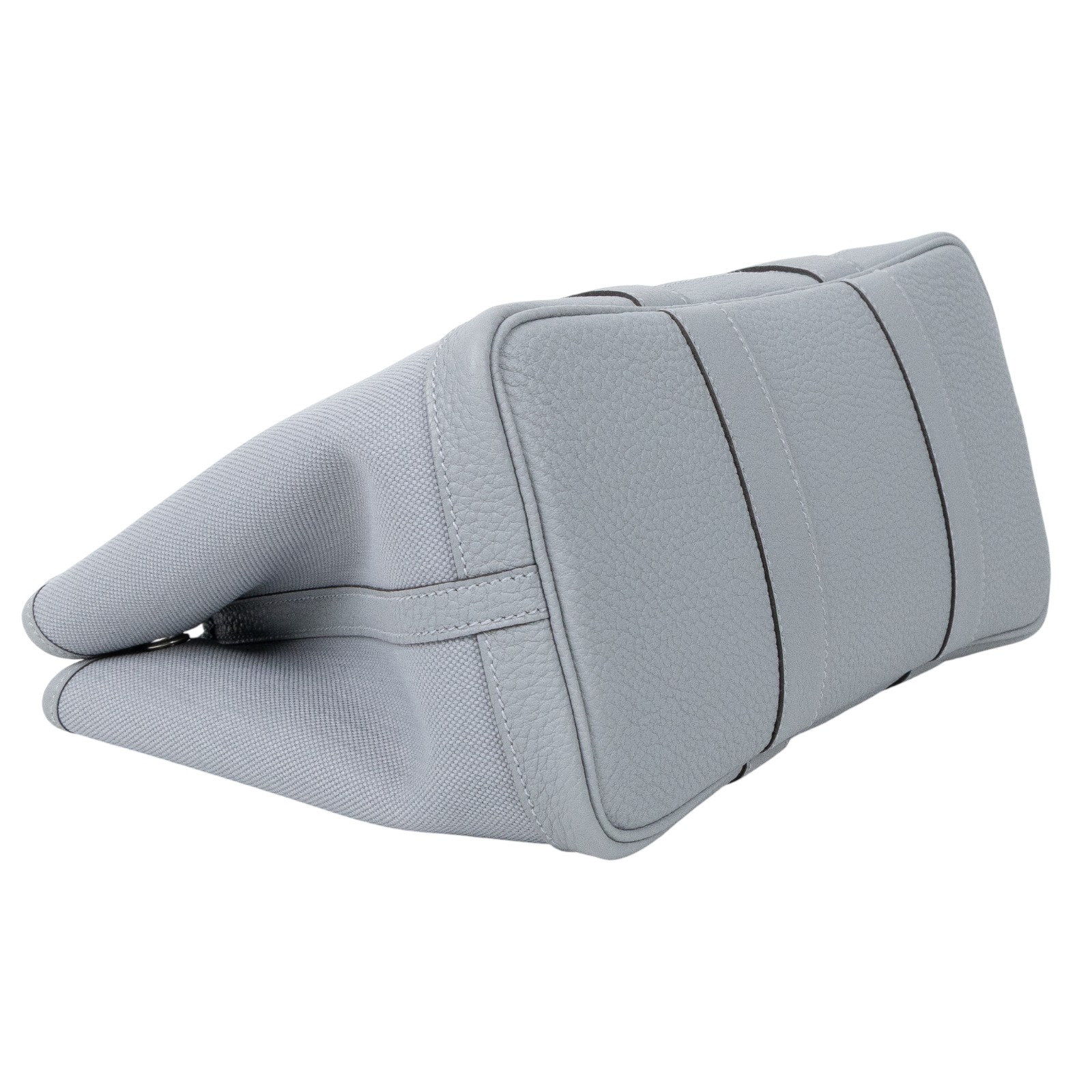 愛馬仕 Hermes Garden Party 花園派對包 30 銀色五金 木偶灰 H069573CKDG / K刻木偶灰帆布GP30 原廠盒子/防塵袋