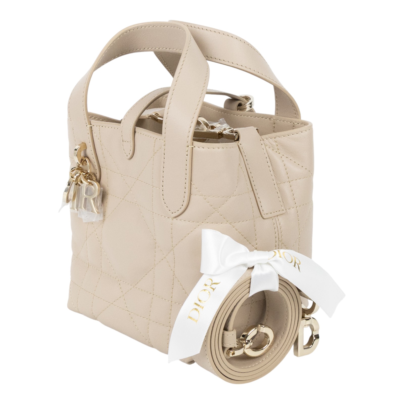 迪奧 CHRISTIAN DIOR Dior Toujours 直式 微型 托特包 S6100OSNW 淡米色Toujours 直式微型托特包 原廠盒子/防塵袋