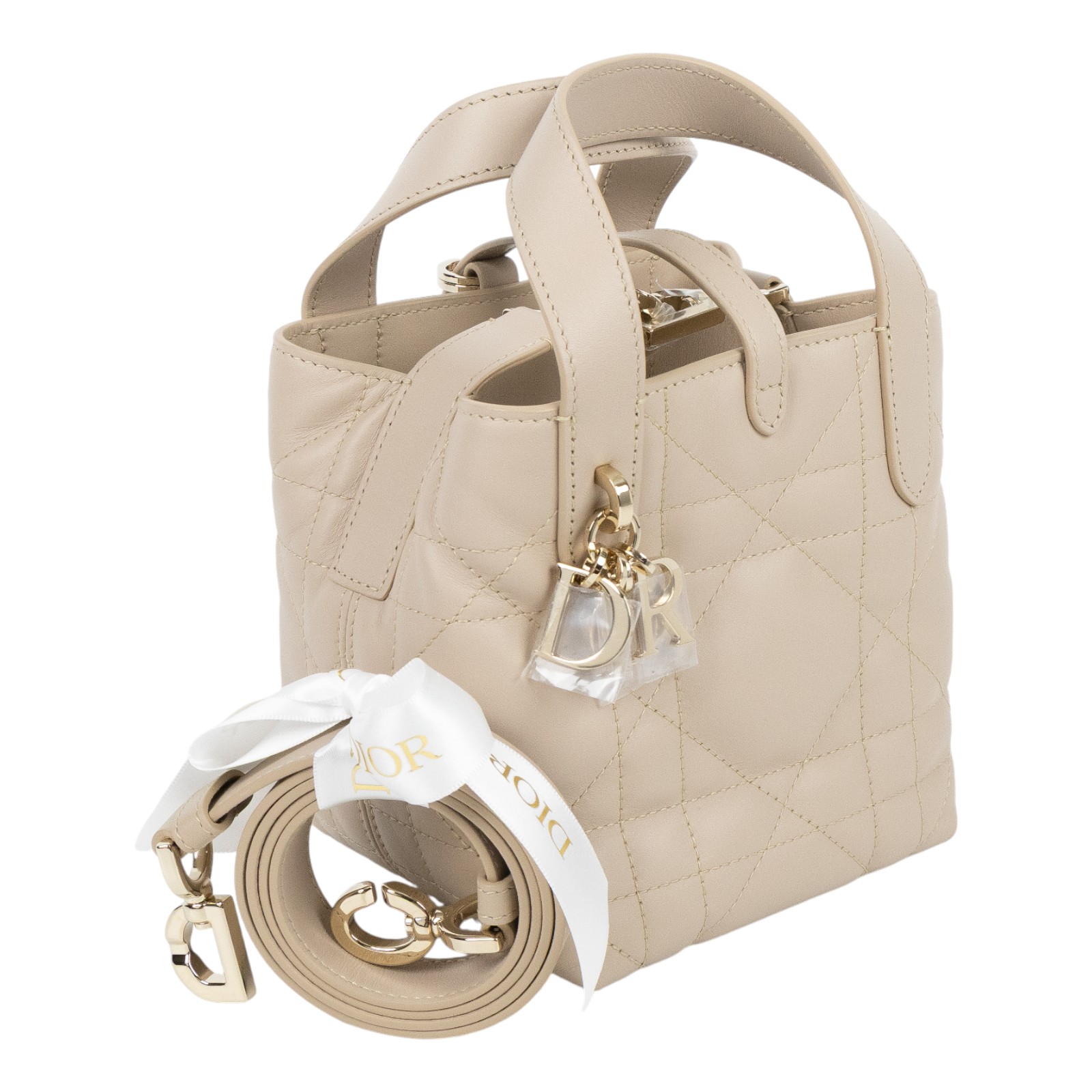 迪奧 CHRISTIAN DIOR Dior Toujours 直式 微型 托特包 S6100OSNW 淡米色Toujours 直式微型托特包 原廠盒子/防塵袋