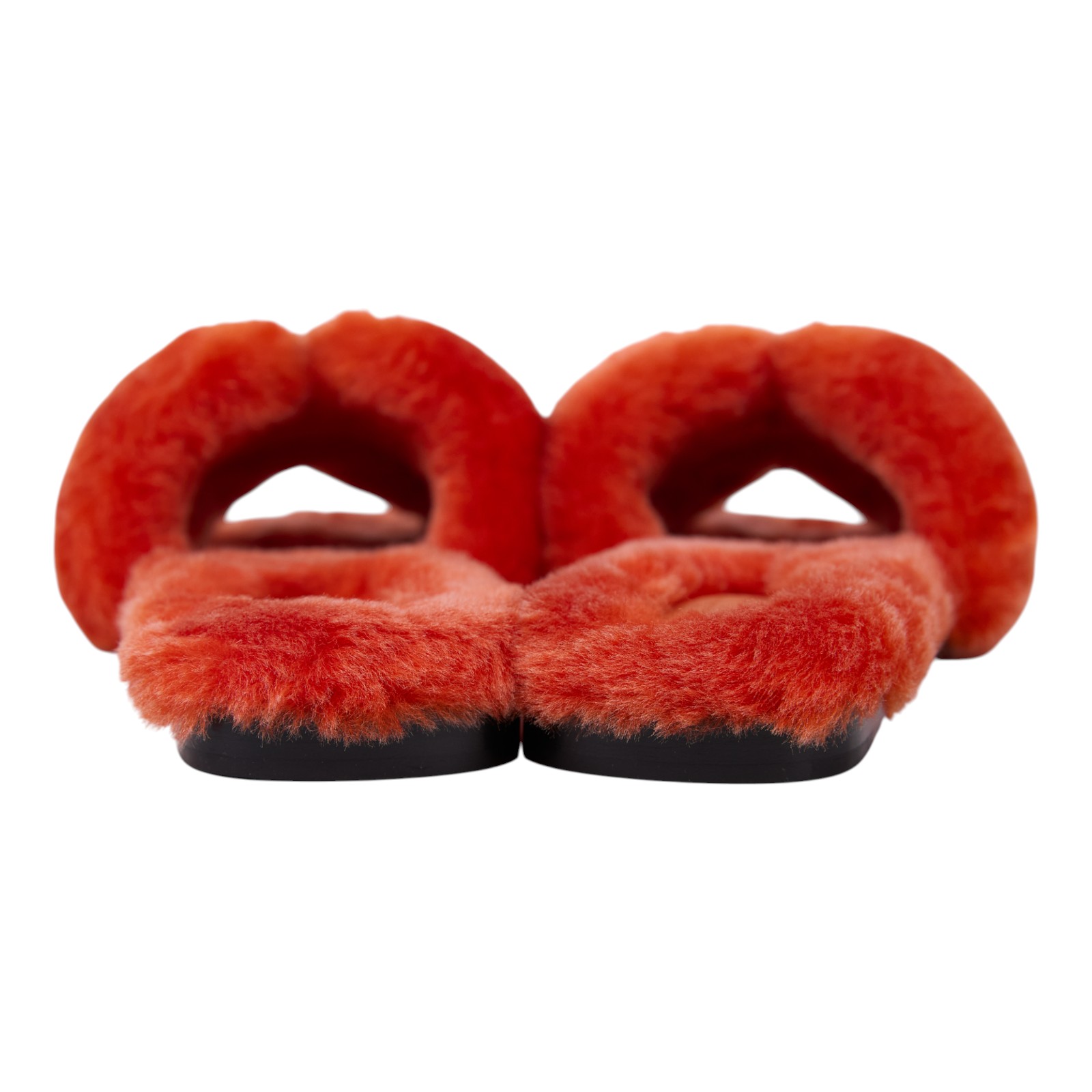 愛馬仕 Hermes Oran 涼鞋 H231288ZvGS370 /231288ZH 橘毛毛H拖鞋 原廠盒子/防塵袋