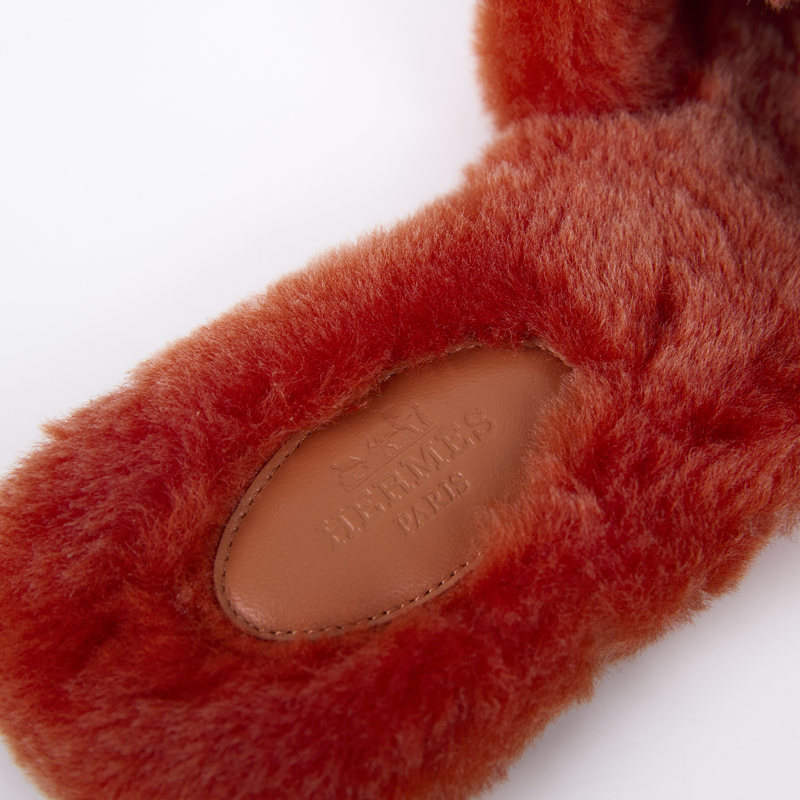 愛馬仕 Hermes Oran 涼鞋 H231288ZvGS370 /231288ZH 橘毛毛H拖鞋 原廠盒子/防塵袋