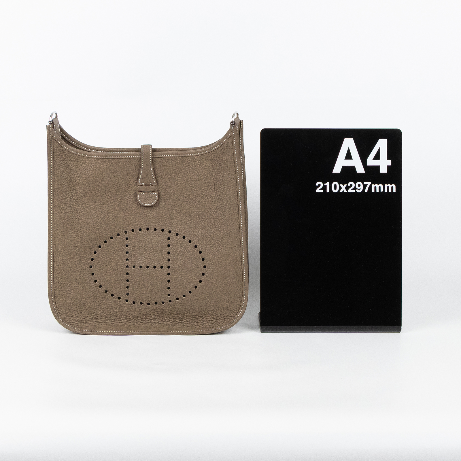 愛馬仕 Hermes Evelyne Bag 伊芙琳包 29 馬蹄型 大象灰 H056277CK18 /Y BS 002  原廠盒子/防塵袋/購買證明