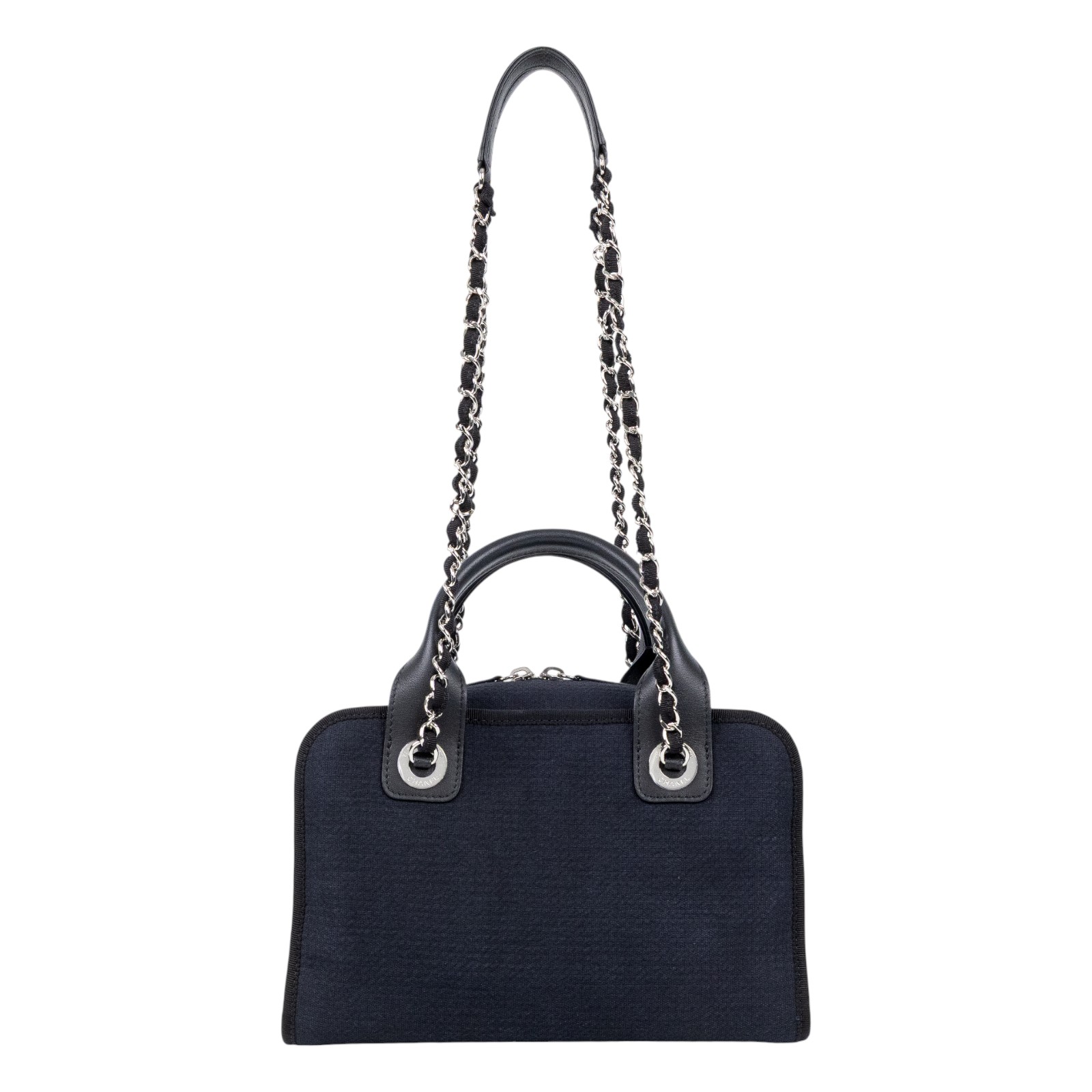 香奈兒 CHANEL DEAUVILLE 沙灘 托特包 A92749 B07300 晶片款 黑帆布DEAUVILLE保齡球包 原廠盒子/防塵袋/購買證明