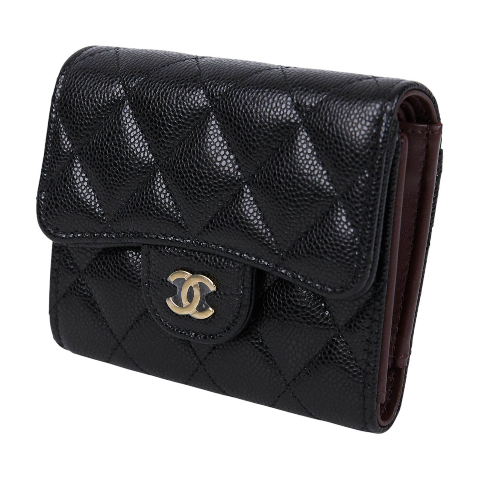 香奈兒 CHANEL CC 錢包 三折 短夾  AP0229 B10583 晶片款 黑荔枝SMALL三折短夾 原廠盒子/防塵袋/購買證明