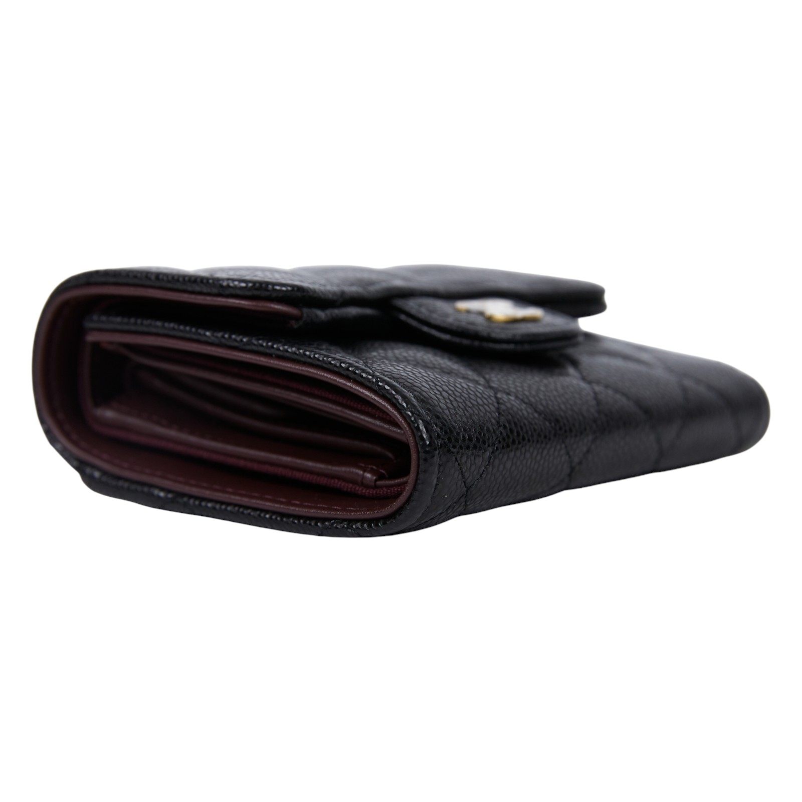 香奈兒 CHANEL CC 錢包 三折 短夾  AP0229 B10583 晶片款 黑荔枝SMALL三折短夾 原廠盒子/防塵袋/購買證明