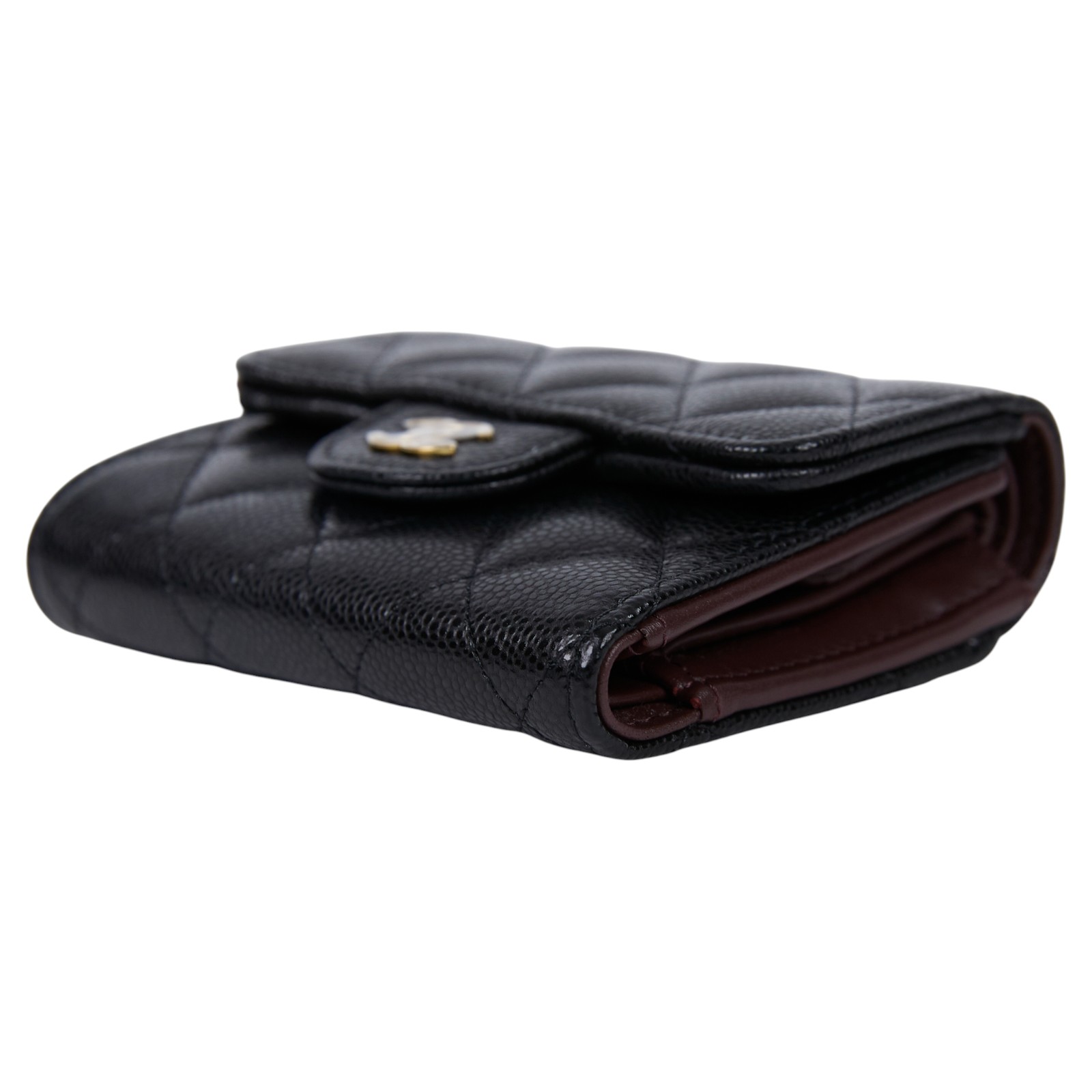 香奈兒 CHANEL CC 錢包 三折 短夾  AP0229 B10583 晶片款 黑荔枝SMALL三折短夾 原廠盒子/防塵袋/購買證明