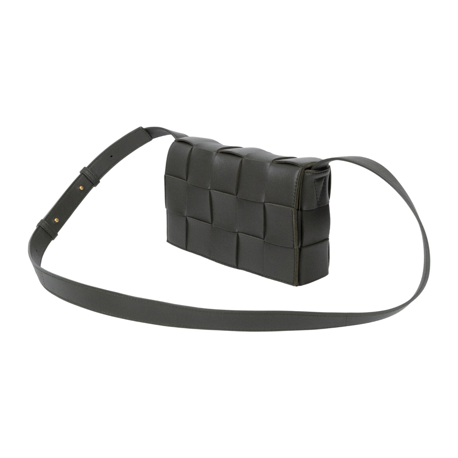 寶緹嘉 BOTTEGA VENETA Cassette 斜挎包 578004VMAY1 墨綠色CASSETTE 防塵袋/購買證明